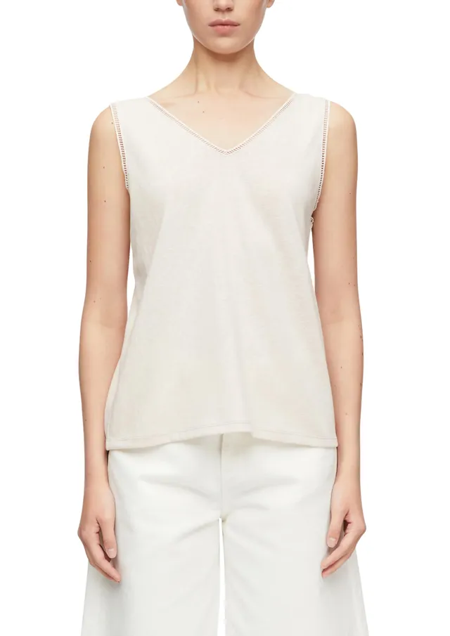 comma-top-gr-38-helles-beige-basic-t-shirt image 1