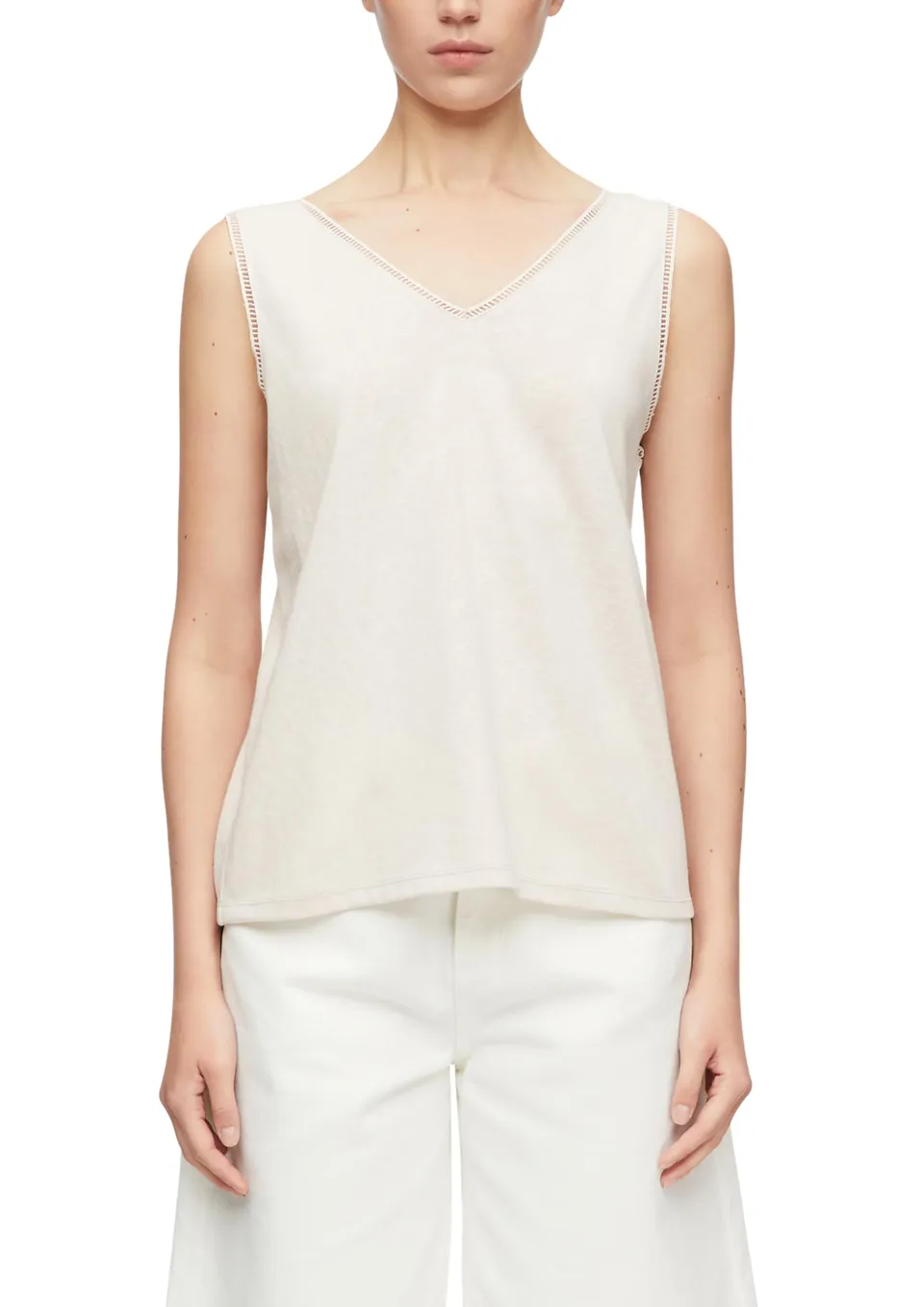 comma-top-gr-38-helles-beige-basic-t-shirt image 1