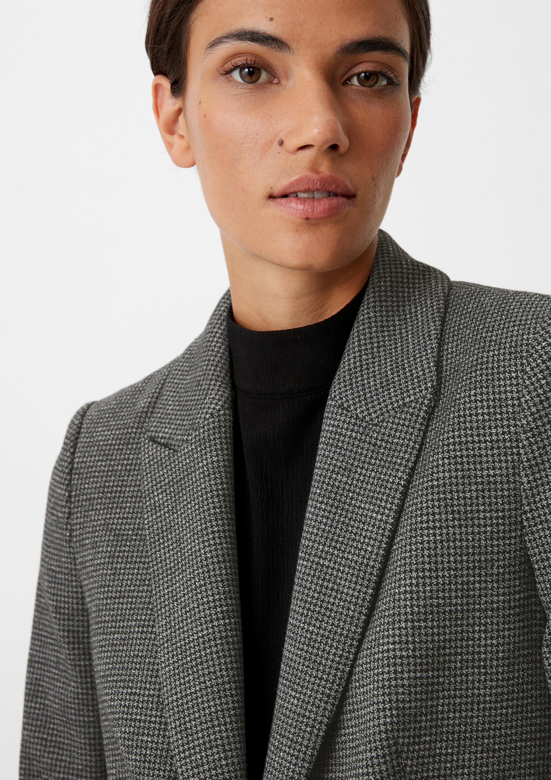 comma-blazer-pepita-muster-jacquard-schwarz-gr-40 image 4