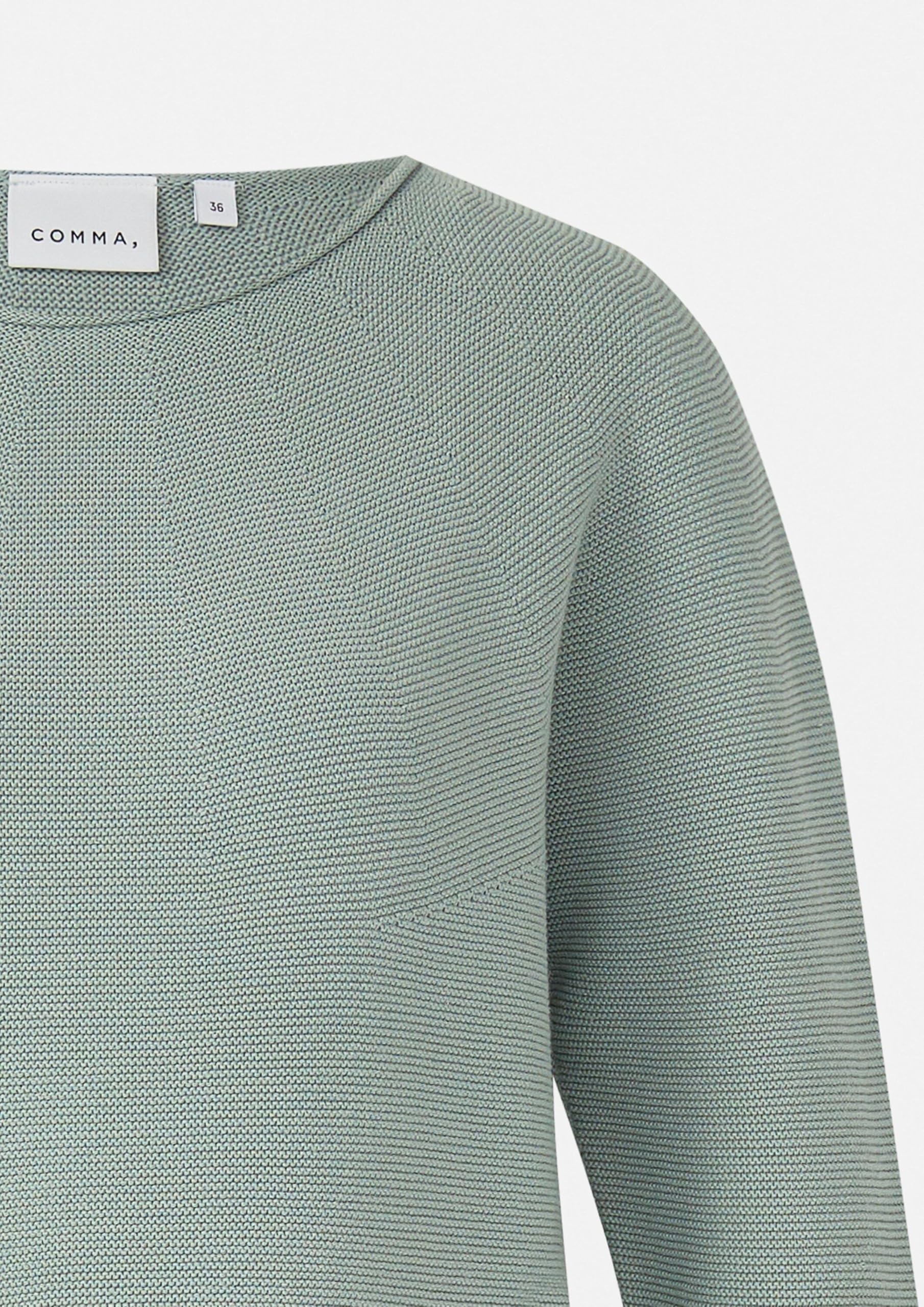 comma-strickpullover-damen-blau-relaxed-fit-strukturmuster image 6