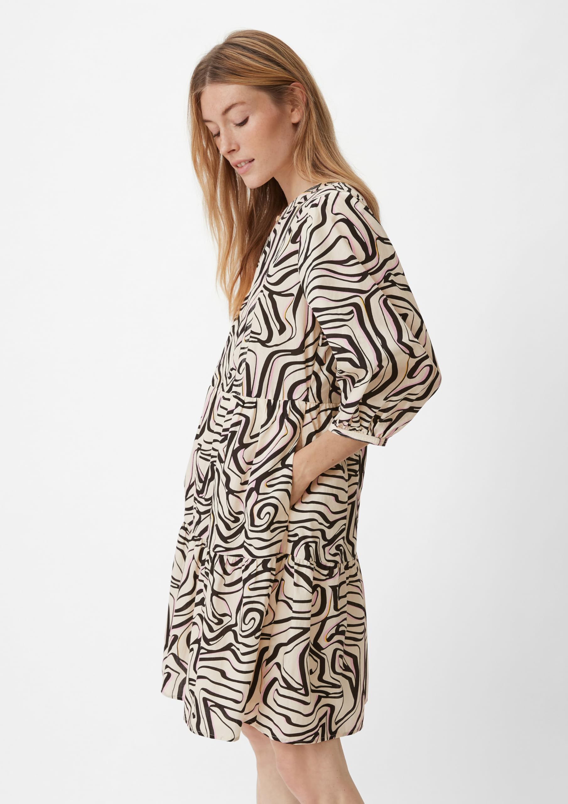 comma-stufenkleid-baumwolle-taschen-beige-gr-38 image 6