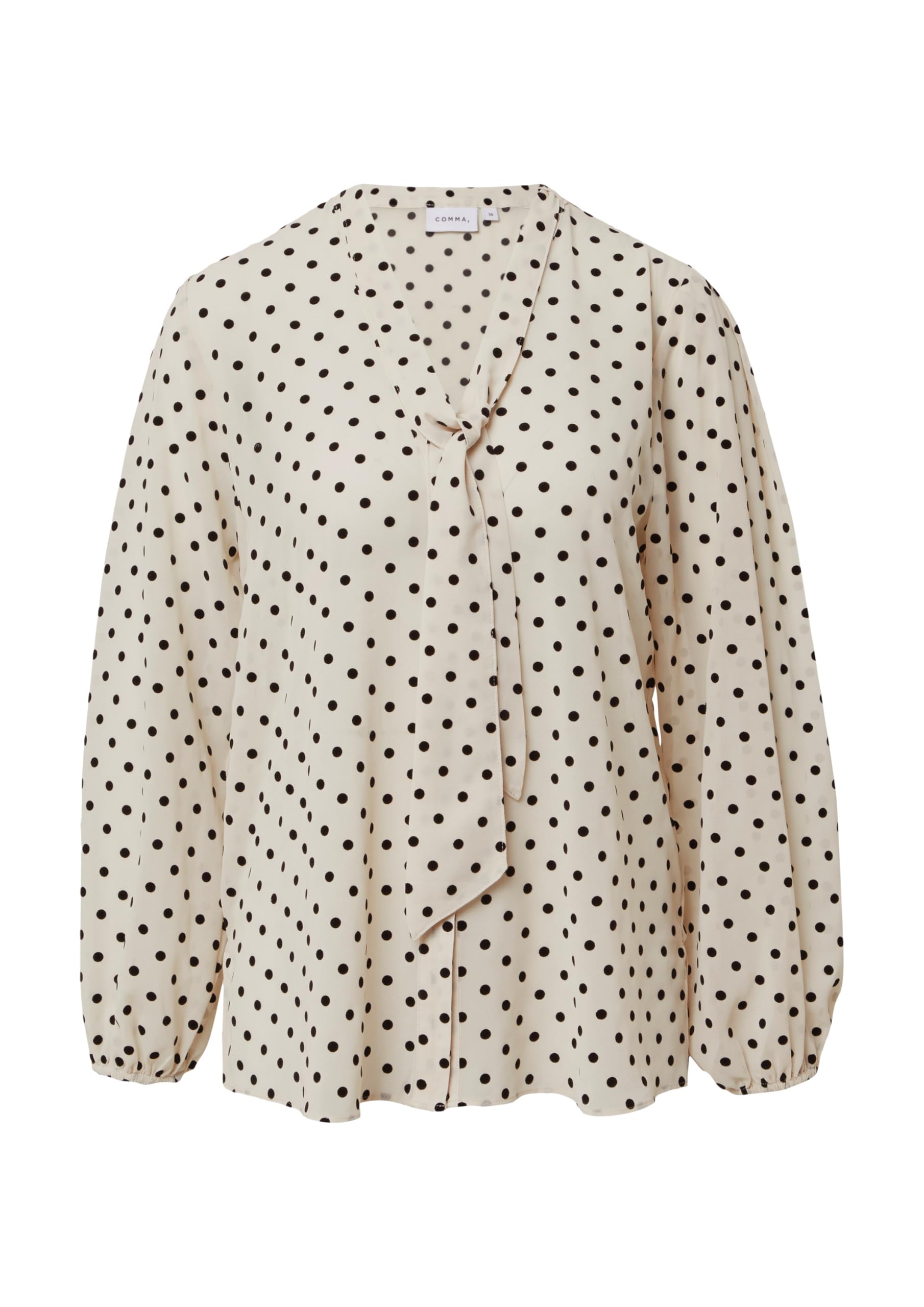 comma-schluppenbluse-chiffon-polka-dot-flockprint image 4