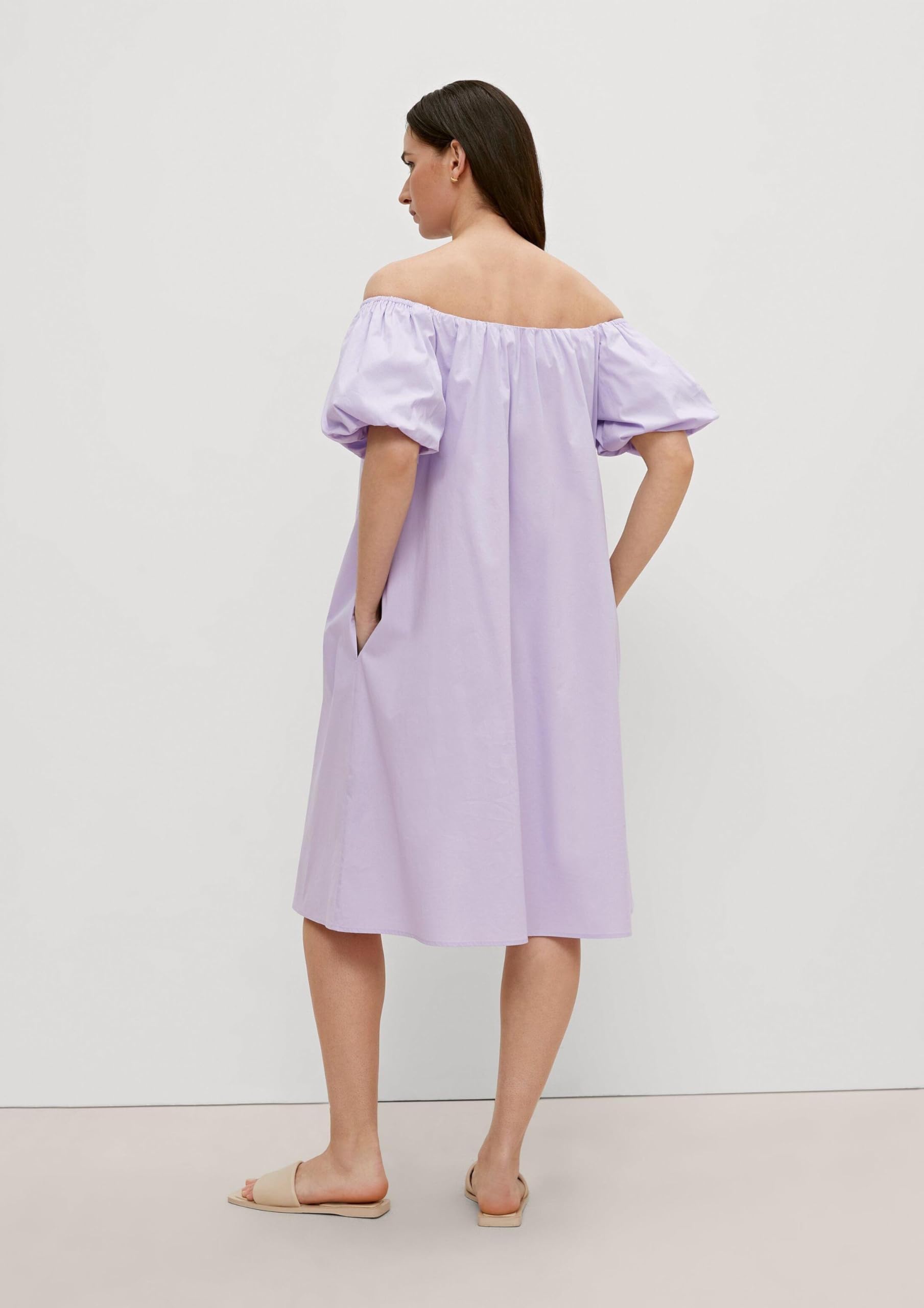 comma-kleid-mit-raffung-damen-kleid-gr-40-rosa image 7