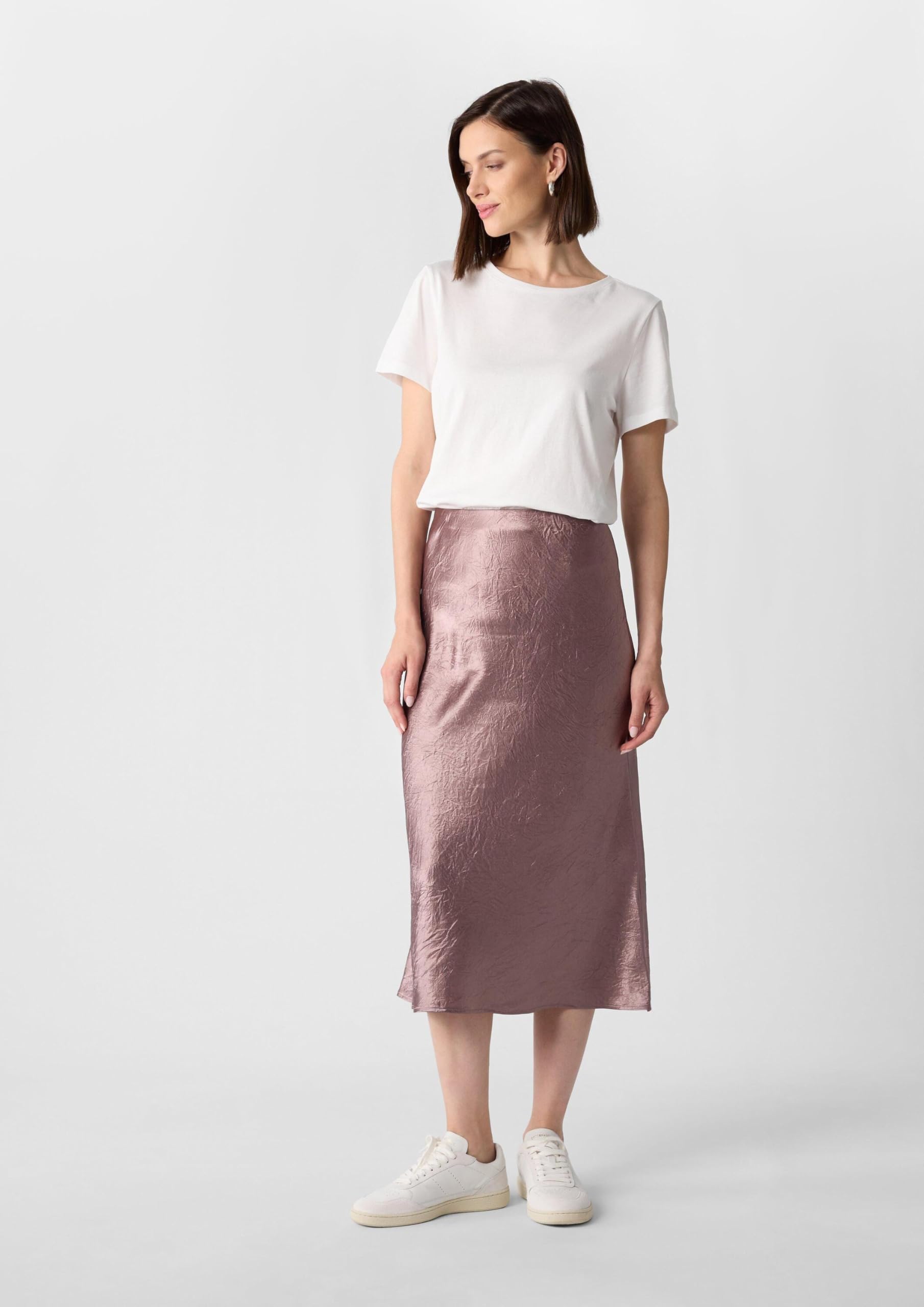 comma-midirock-aus-crinkled-satin-damen-elegant image 6
