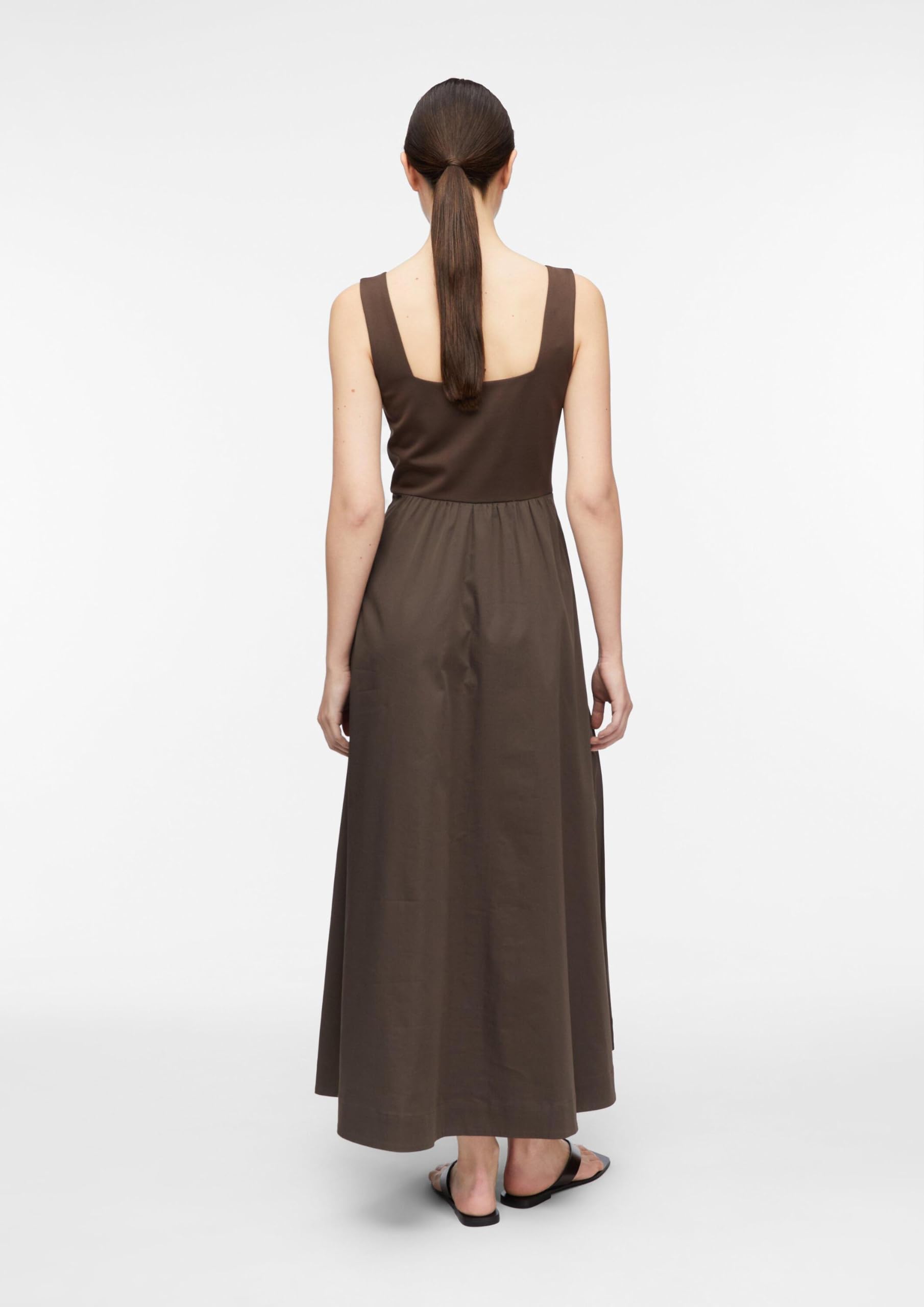 comma-jersey-popeline-kleid-gr-36-dunkelbraun-lang image 7