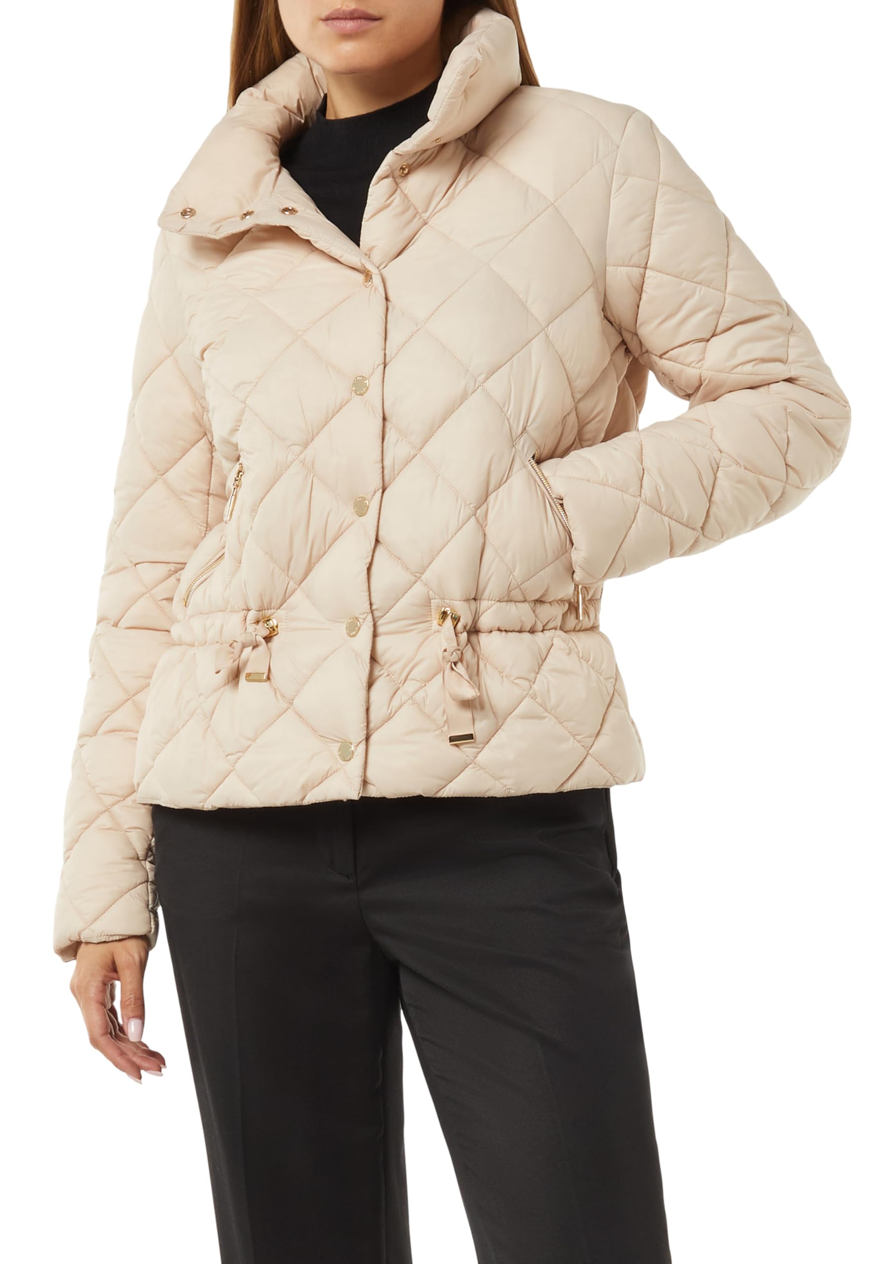 comma-steppjacke-gr-40-beige-mit-taillendetail image 1