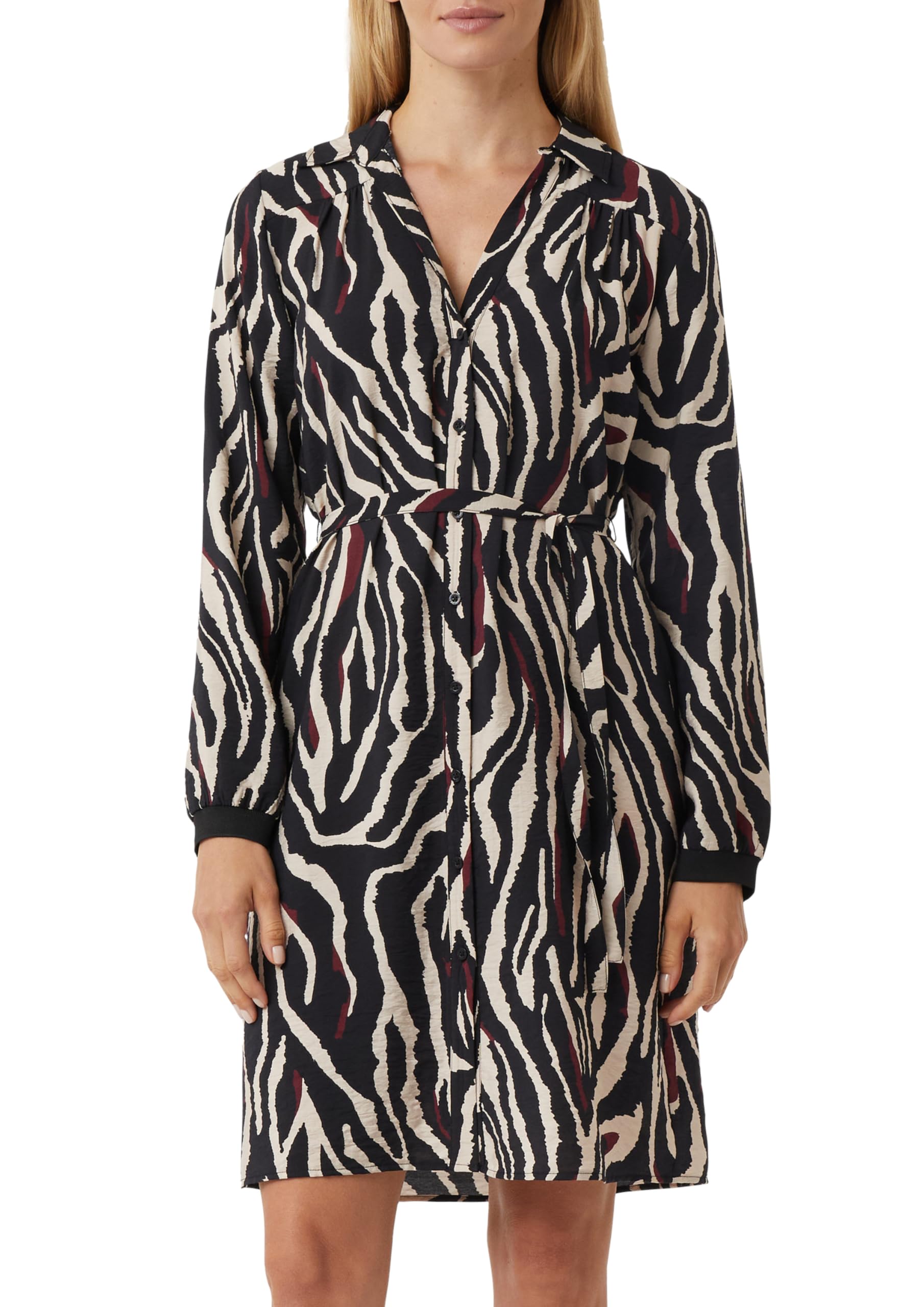comma-hemdblusenkleid-animal-print-gr-38-mit-g-rtel image 1