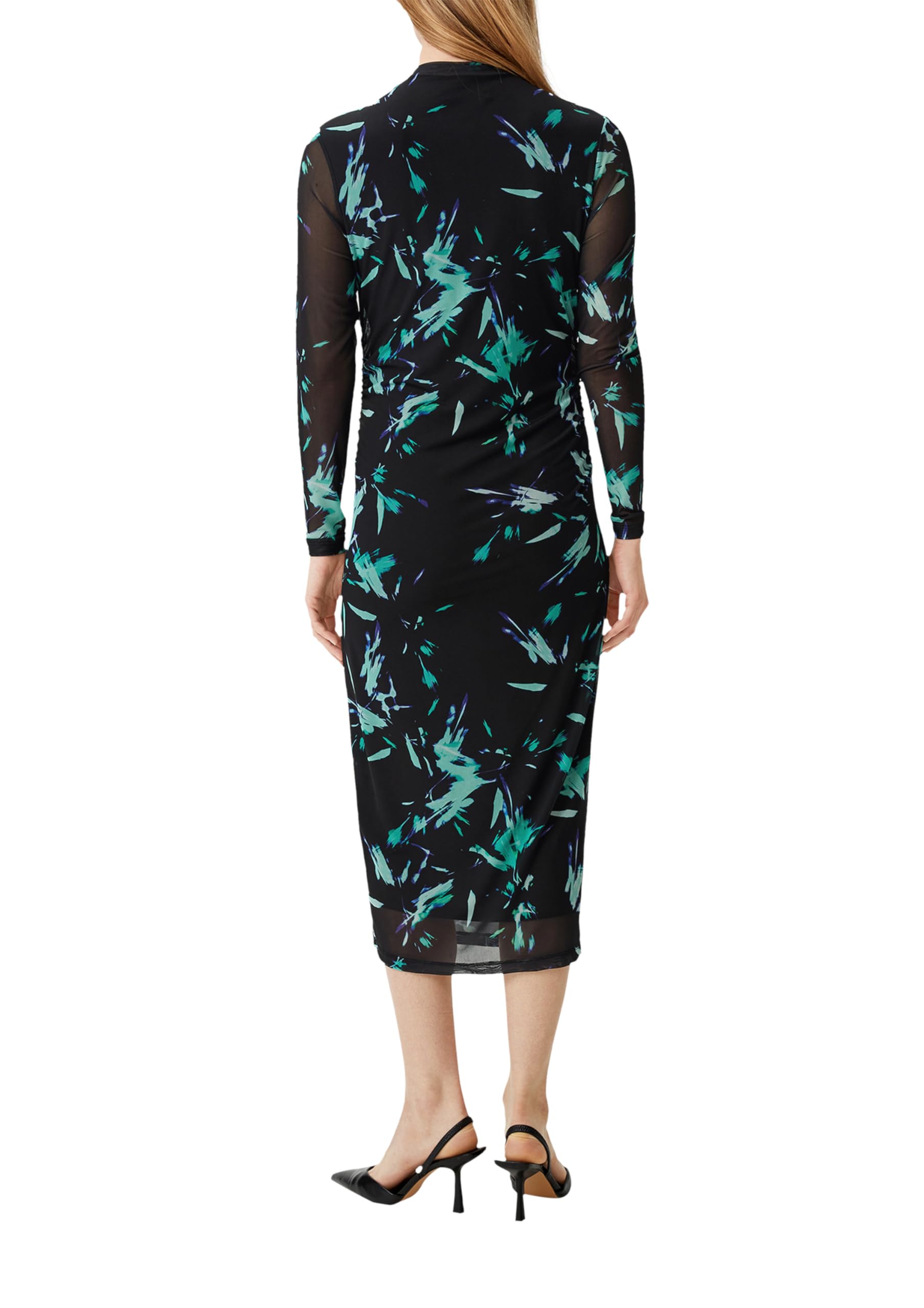 comma-midikleid-mesh-gr-38-kleid-slim-fit-allover-print image 2