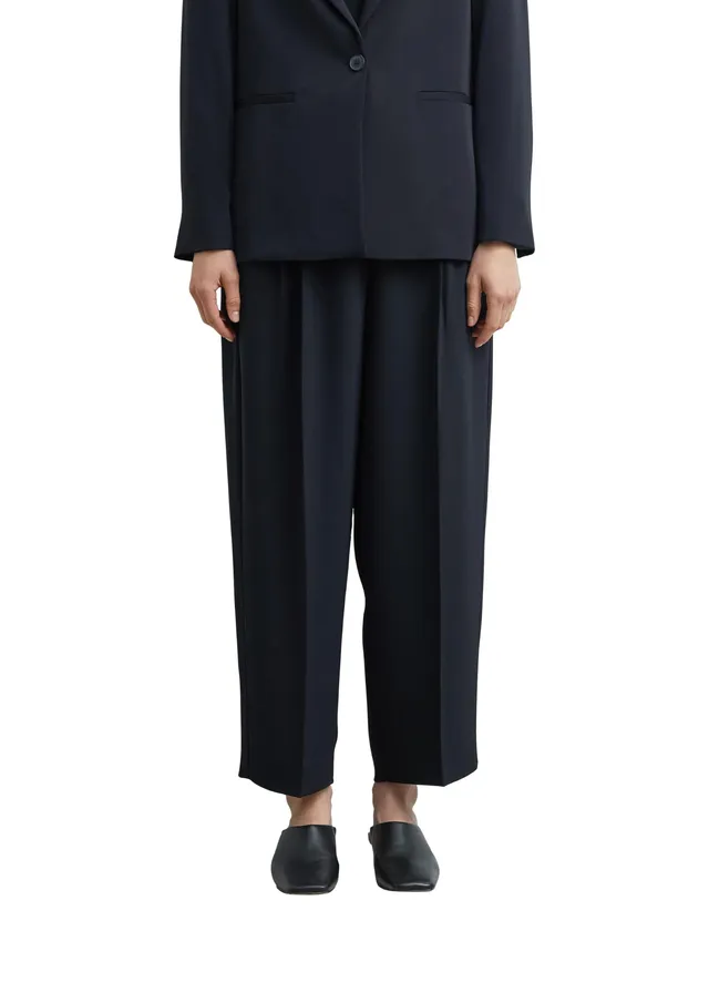 comma-bundfaltenhose-wide-leg-hose-damen-navy-gr-34 image 1
