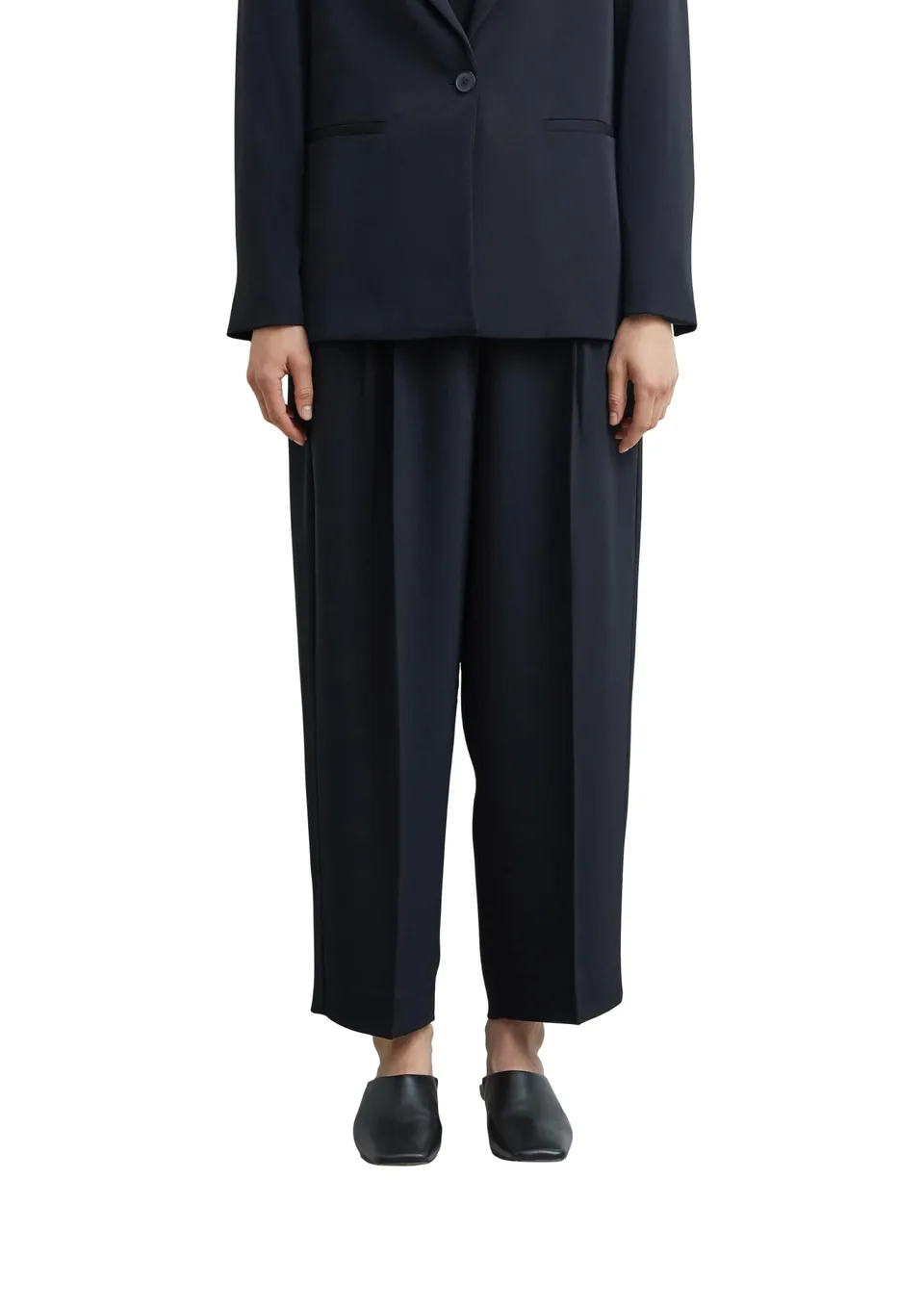 comma-bundfaltenhose-wide-leg-hose-damen-navy-gr-34 image 1