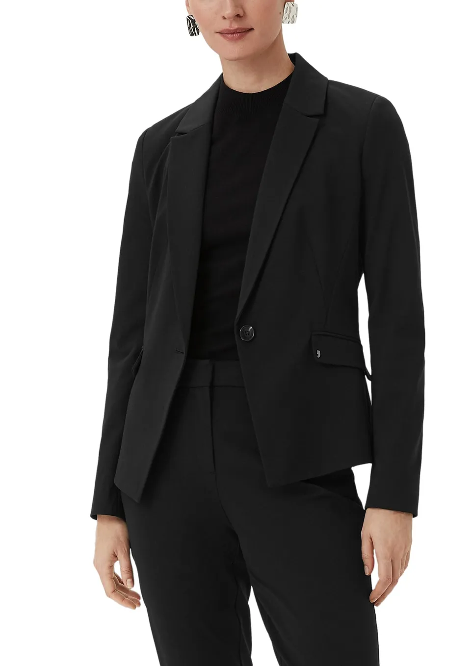 comma-blazers-blazer-viskosemix-schwarz-gr-44-schwarz image 1