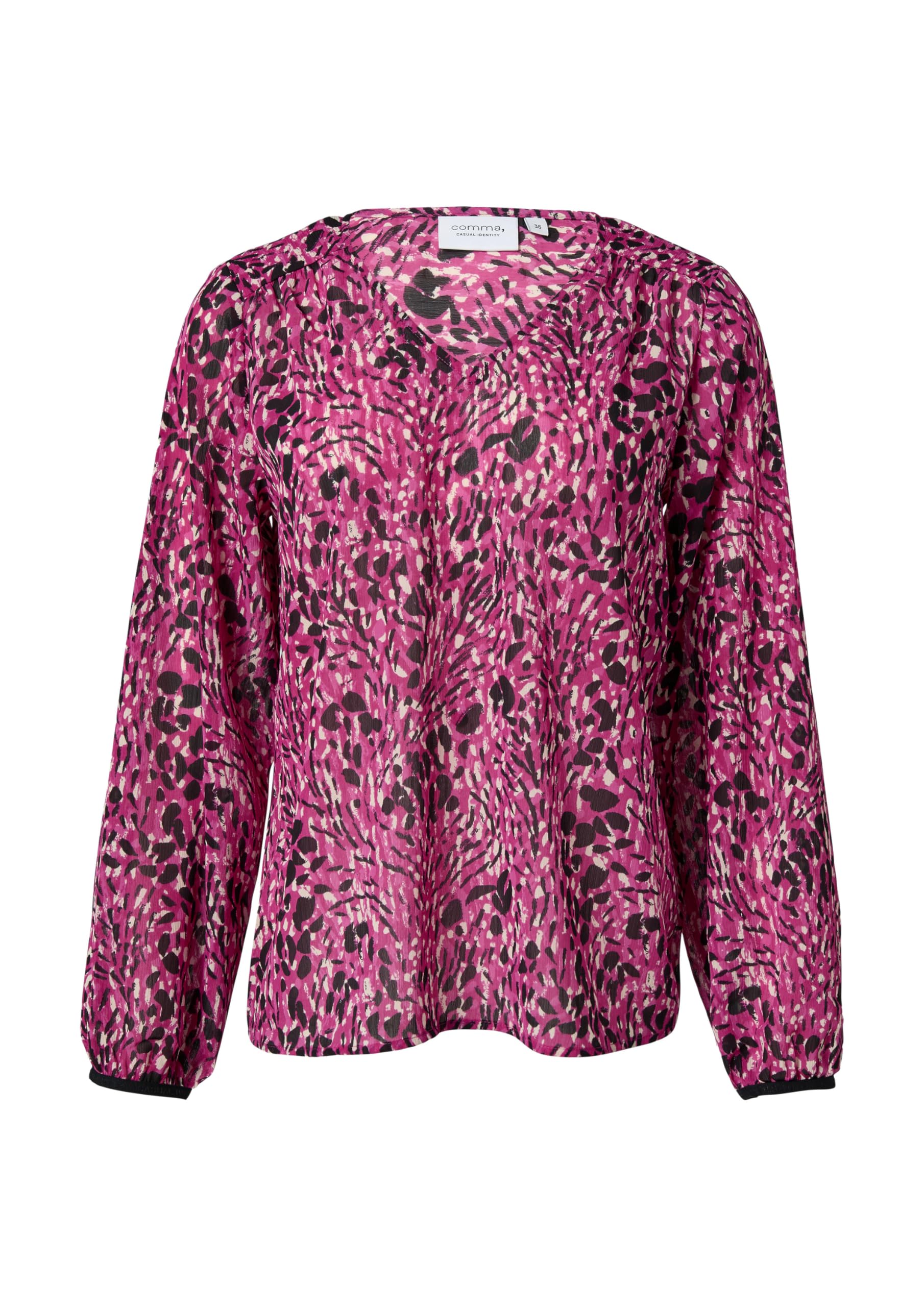 comma-chiffon-bluse-v-ausschnitt-gr-e-44-print image 3