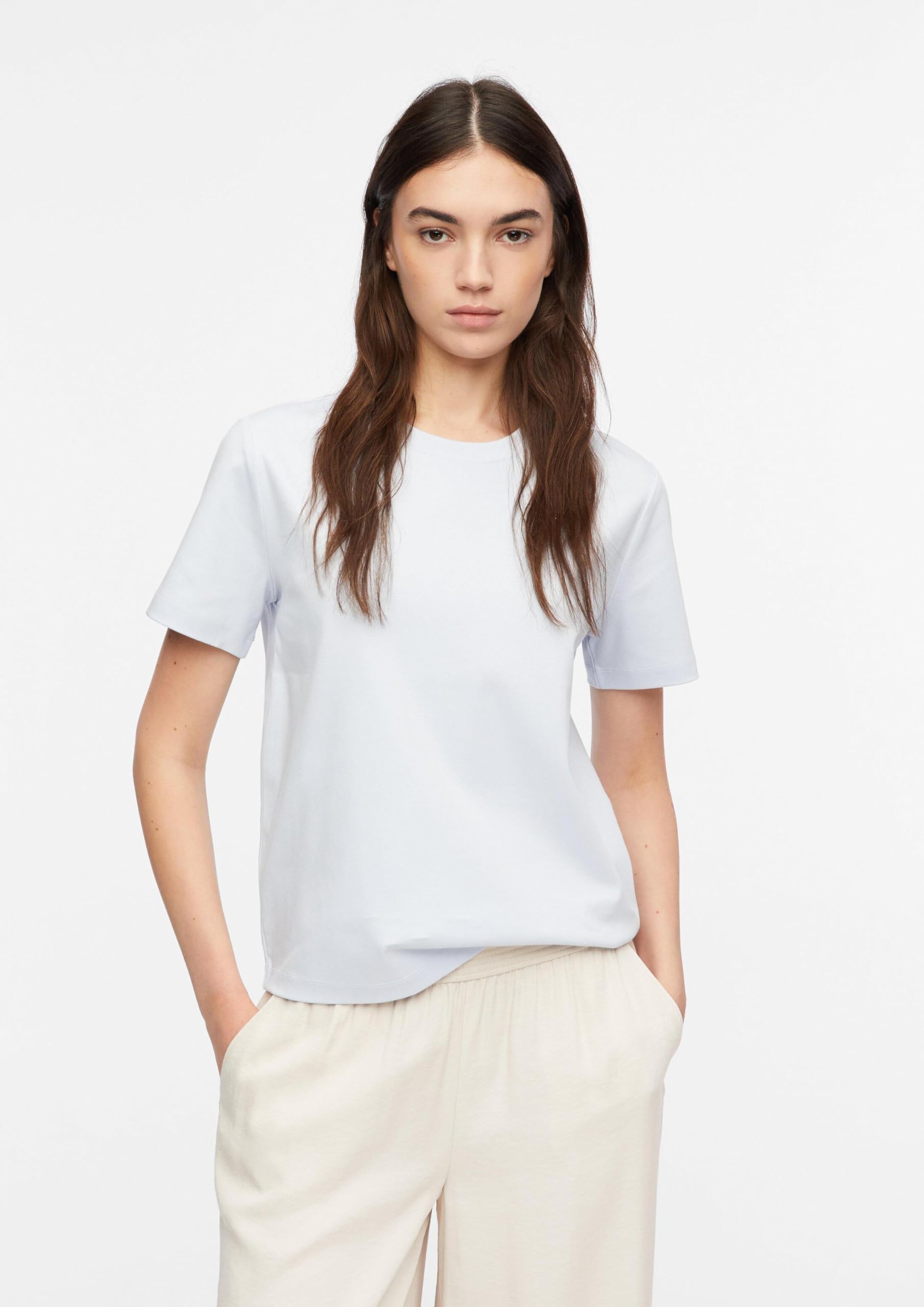 comma-basic-t-shirt-damen-top-baumwolle-uni image 6