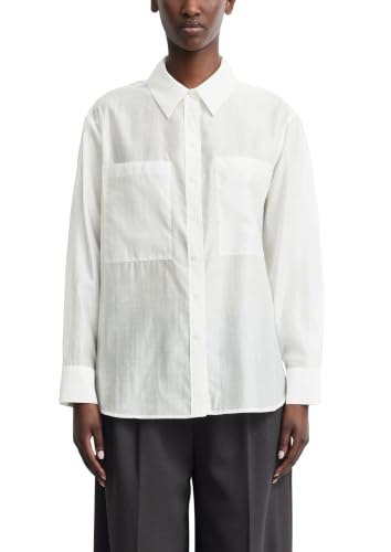comma-bluse-voile-hemdkragen-langarm-gr-36-semi-transparent image 8