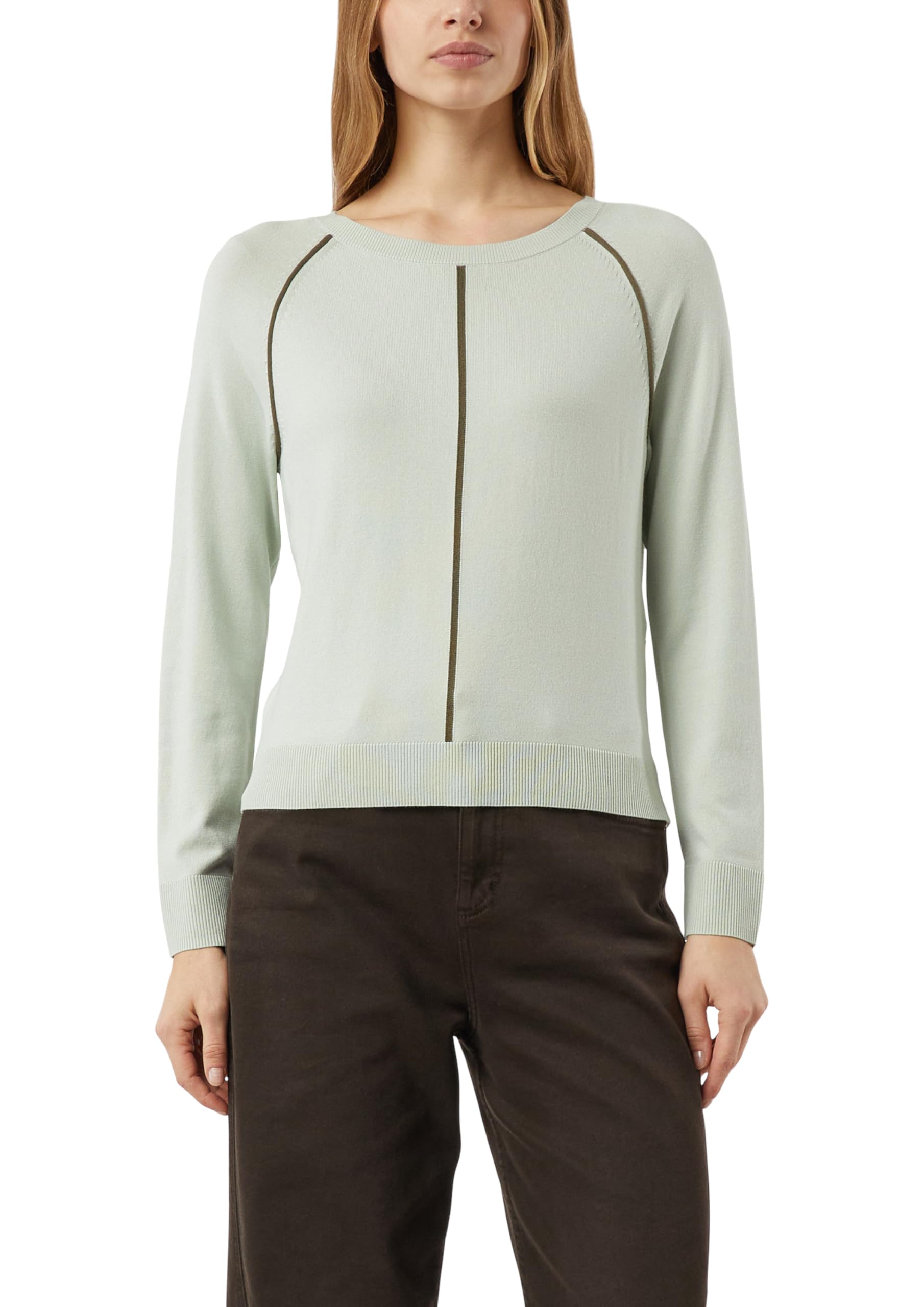 comma-strickpullover-feinstrick-beige-38-streifen image 1