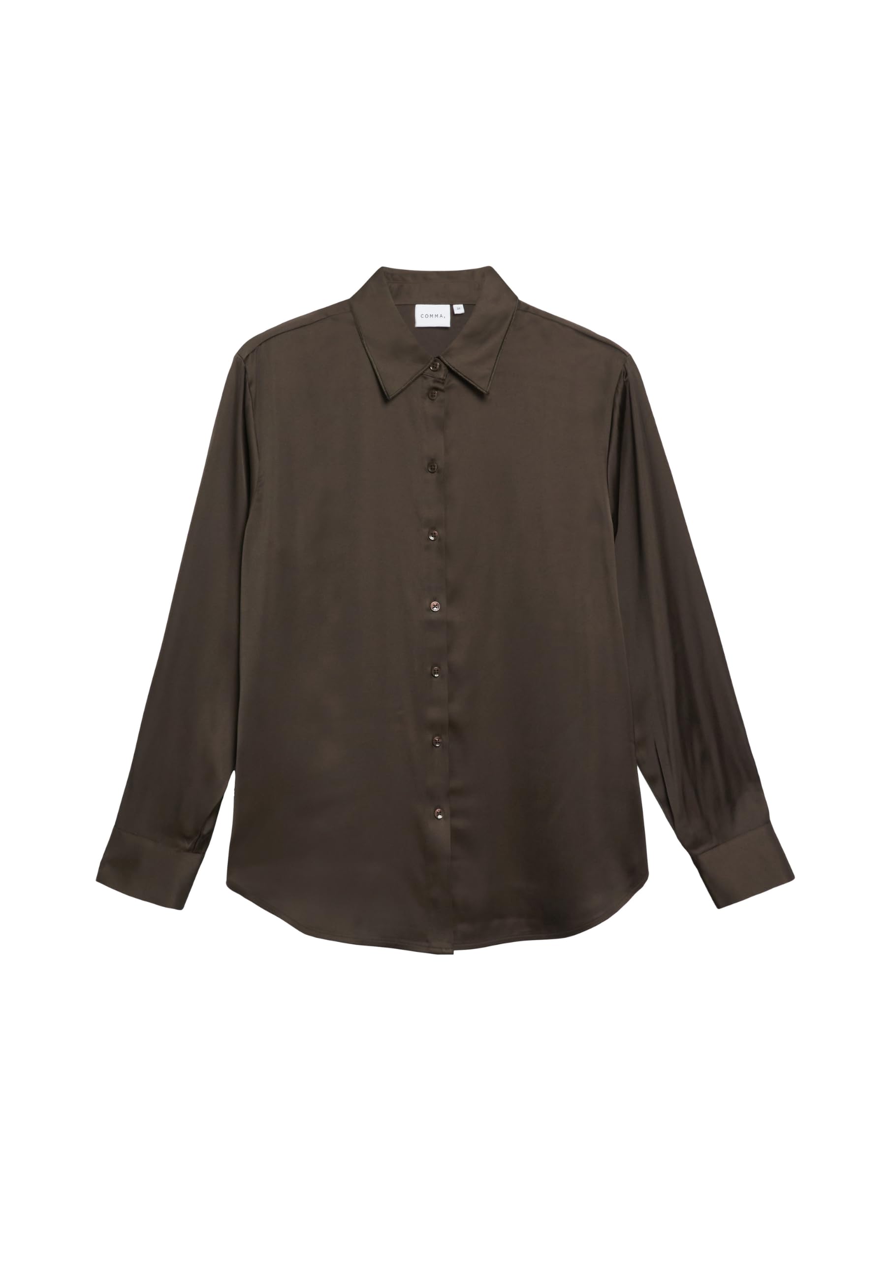 comma-blouses-damen-satin-hemdbluse-langarm-wei image 4