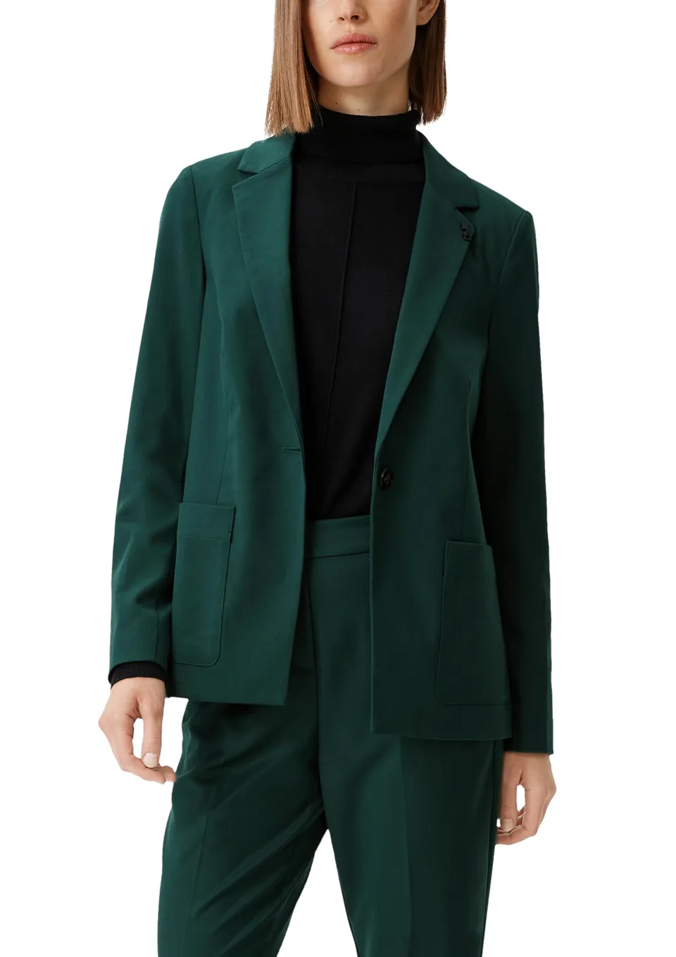 comma-taillierter-blazer-twill-stretch-damen image 1