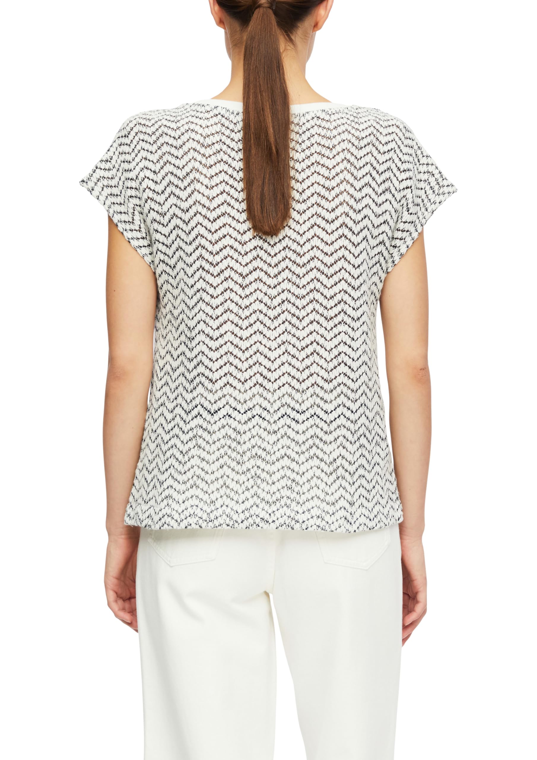 comma-sweatshirt-relaxed-fit-rundhals-ajoursjersey-gr-48 image 2
