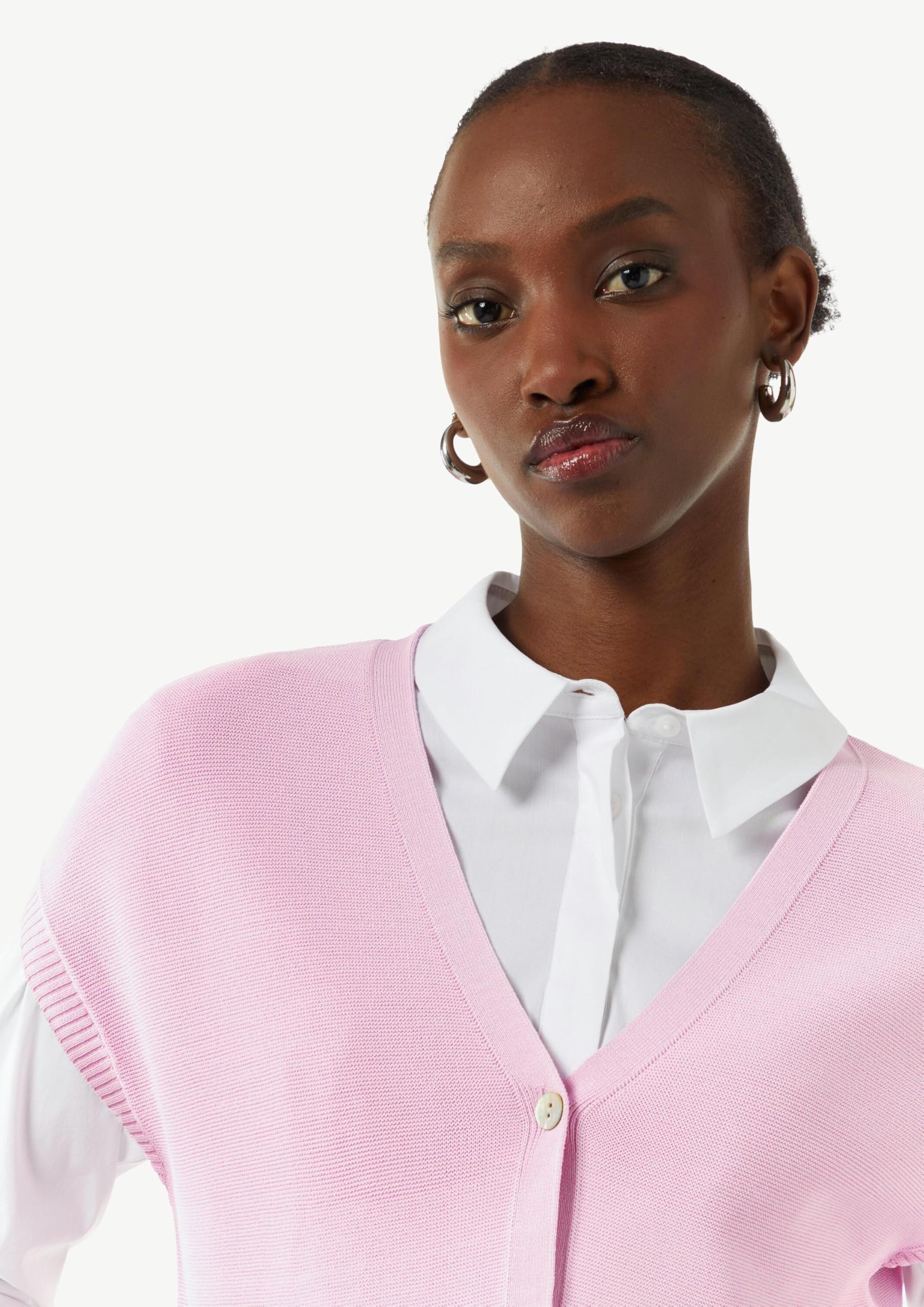 comma-strickjacke-viskosemix-cardigan-pink image 3