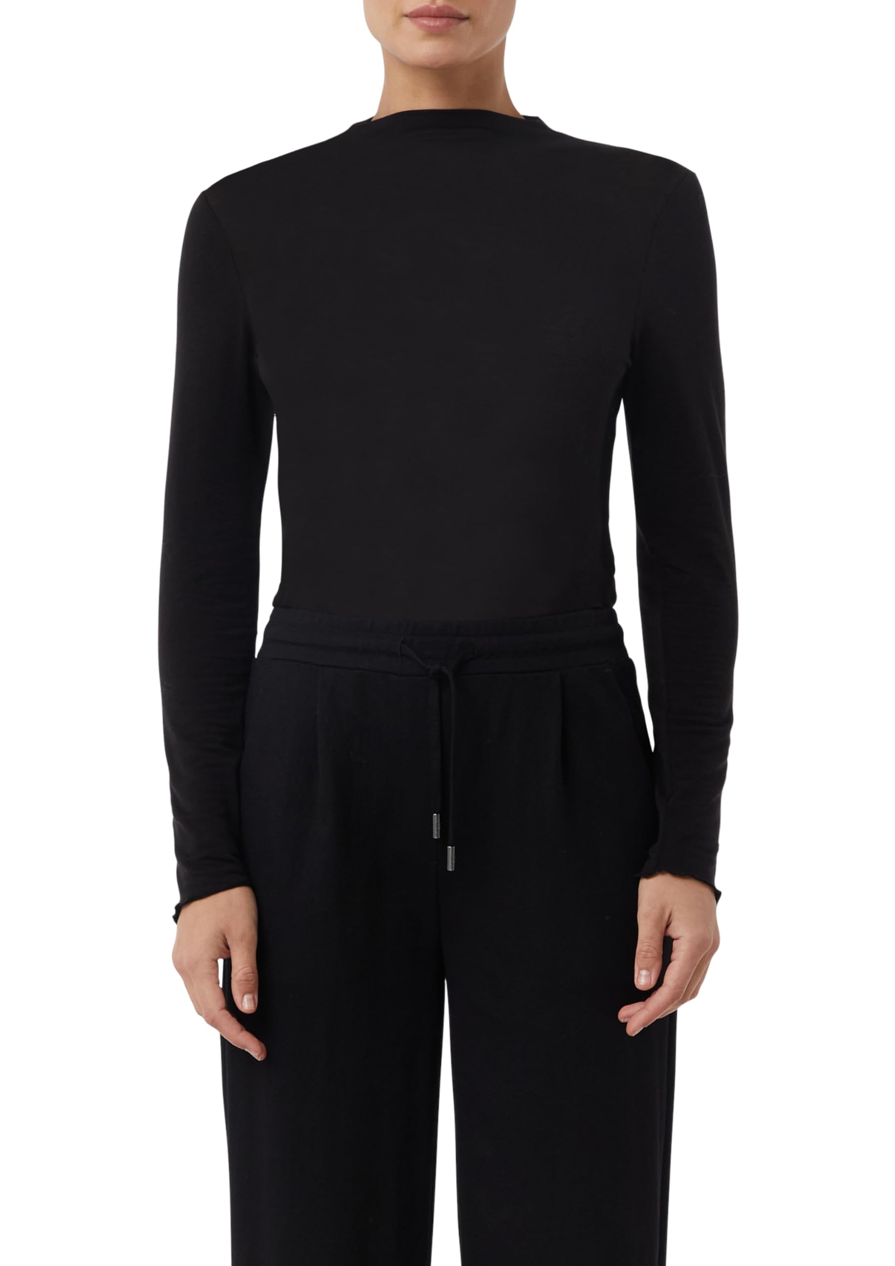 comma-semitransparentes-longsleeve-slim-fit-gr-44-schwarz image 1