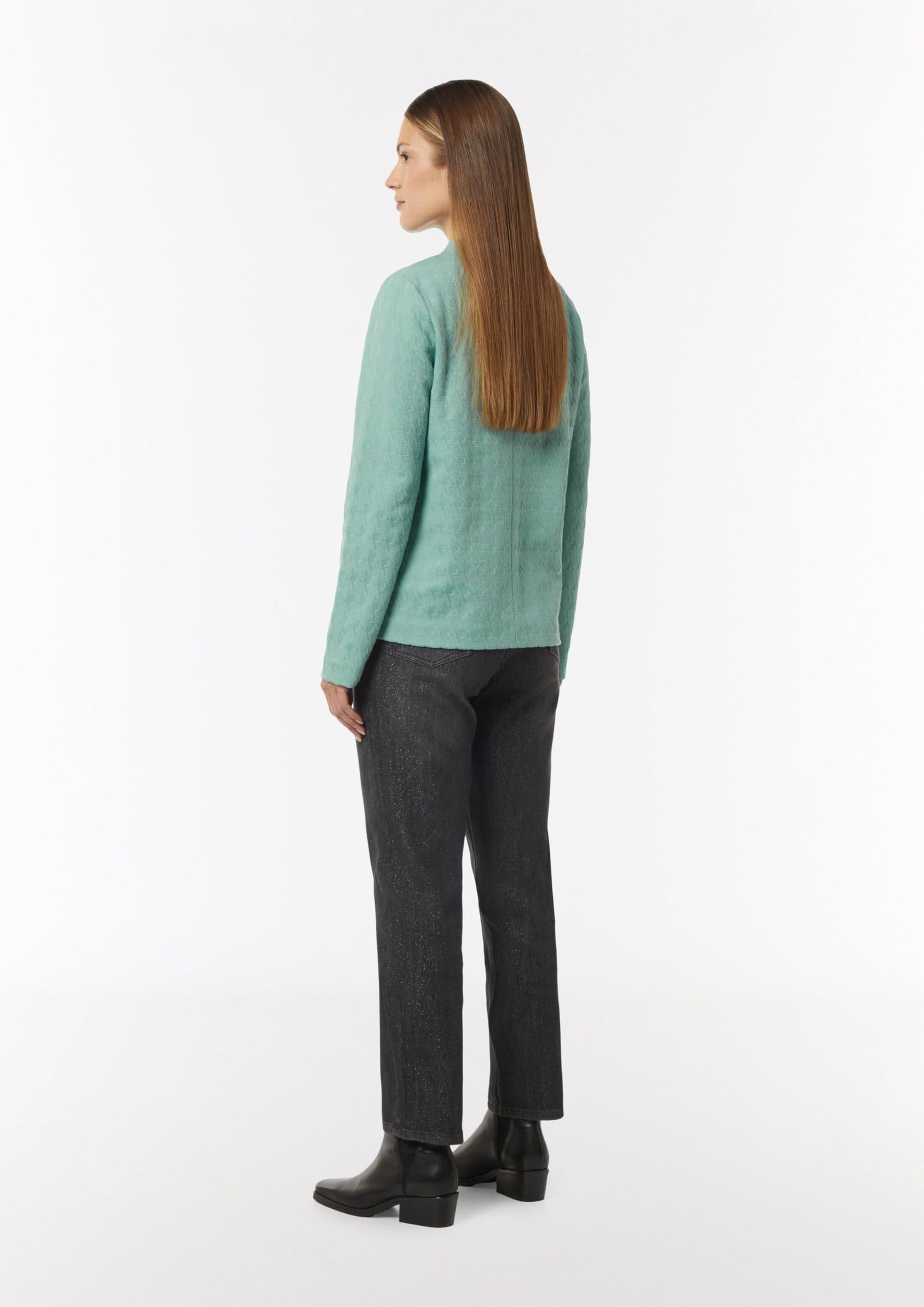 comma-jerseyshirt-hahnentrittmuster-stehkragen-sweatshirt image 7