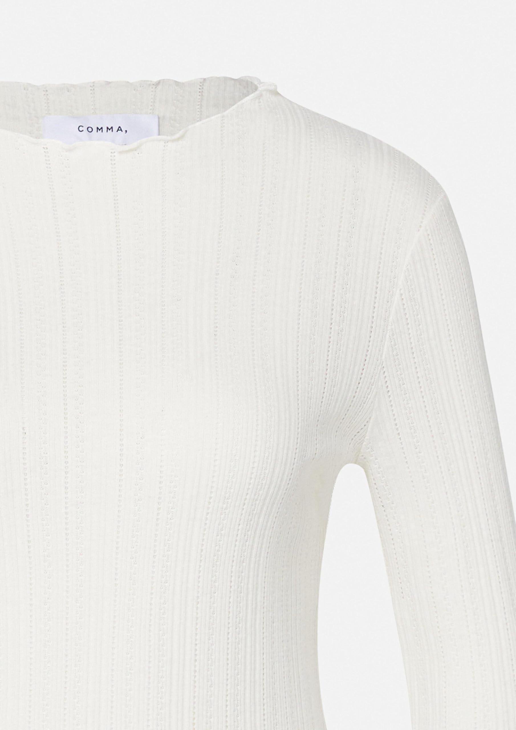 comma-2175710-ripp-shirt-langarm-damen-creme-0403 image 5