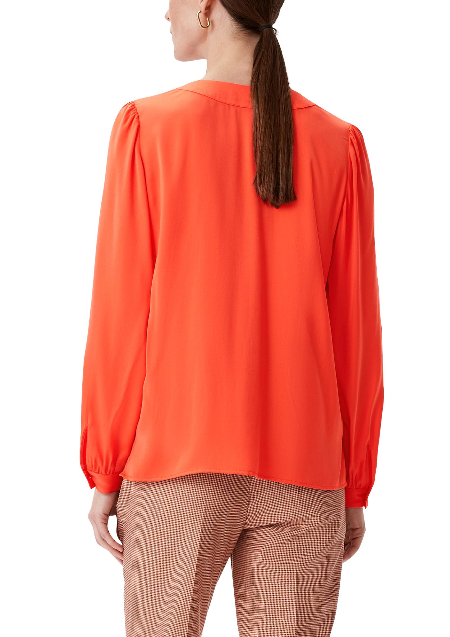 comma-satinbluse-viskosemix-orange-gr-36-damen image 2