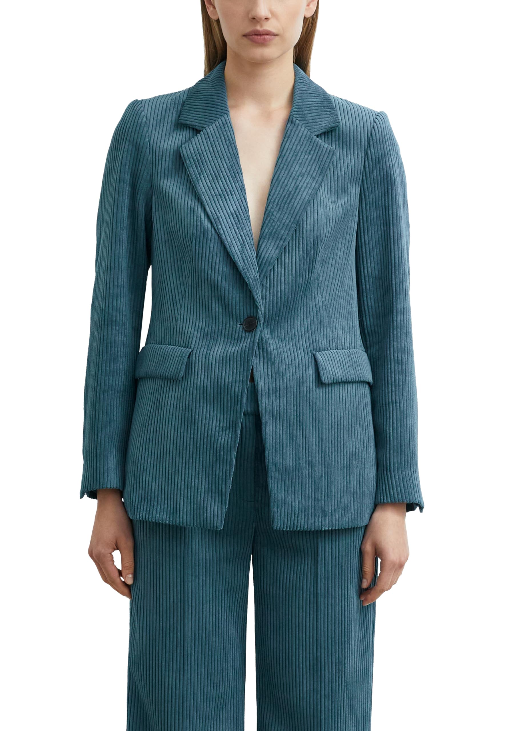 comma-blazer-damen-beige-cord-regular-fit-reverskragen image 1