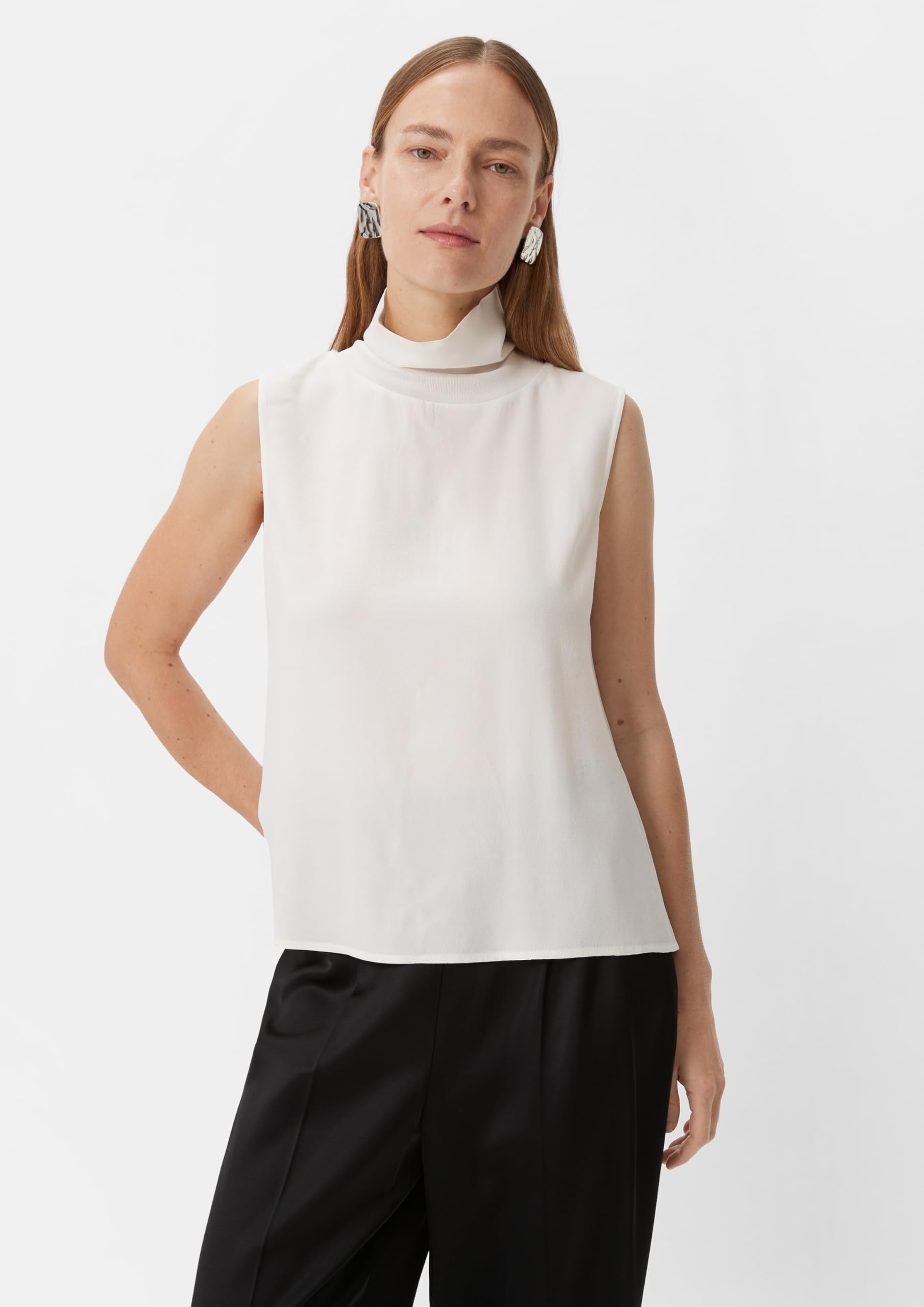 comma-blusentop-viskose-cr-pe-gr-wei-top-damen image 5