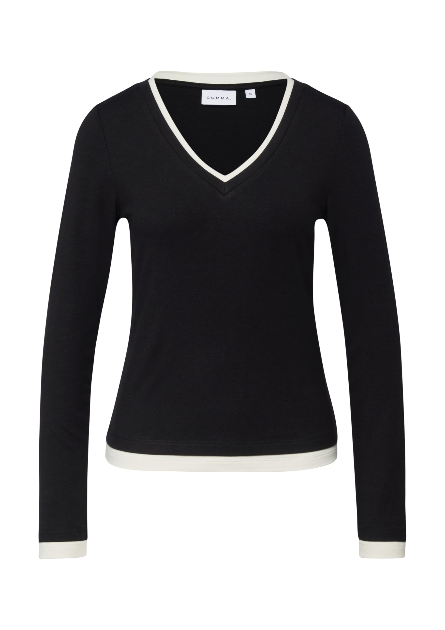 comma-tops-shirt-2176245-jersey-longsleeve-pastellt-rkis image 4