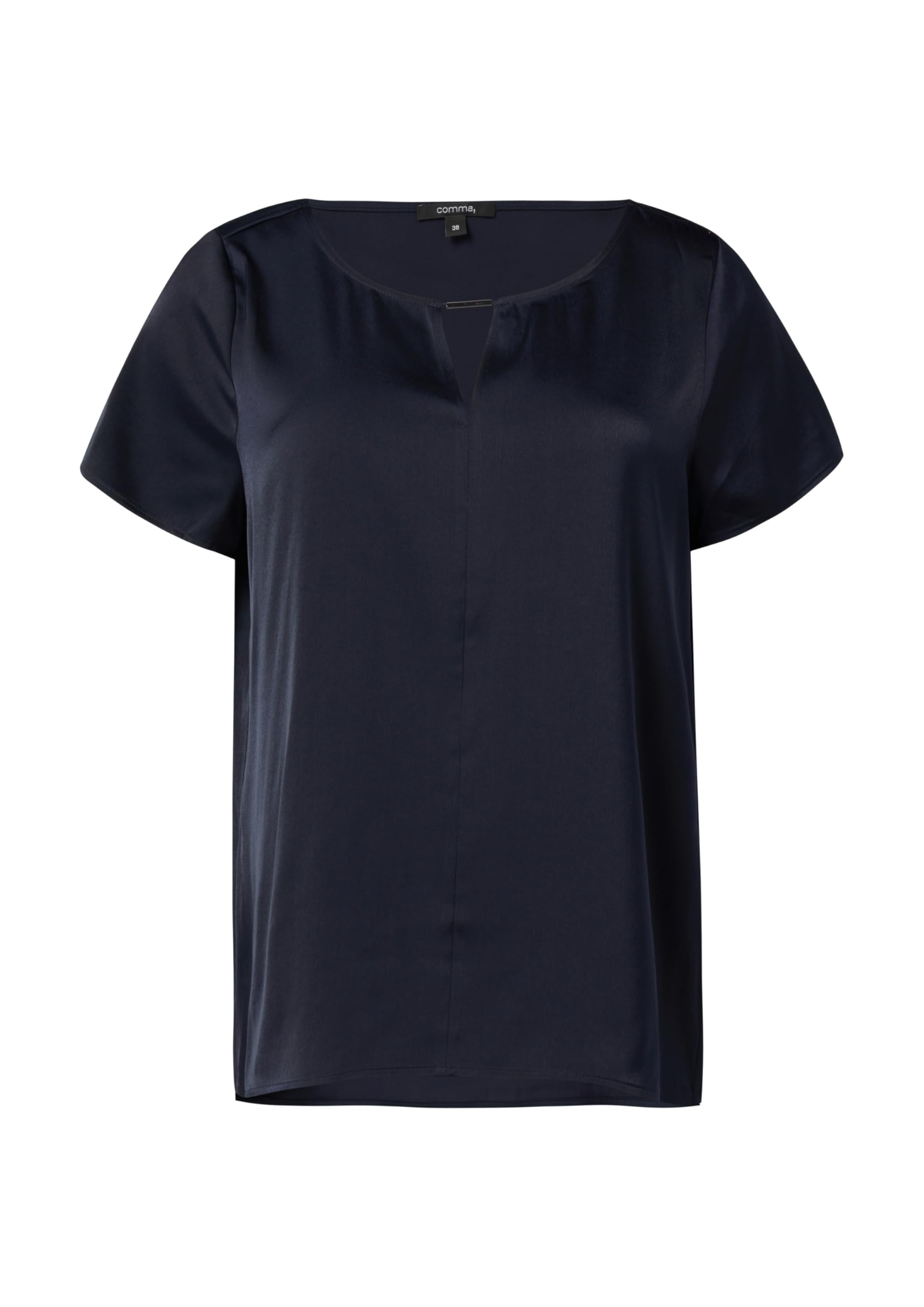 comma-satinbluse-damen-elegant-navy-wei-orange image 4