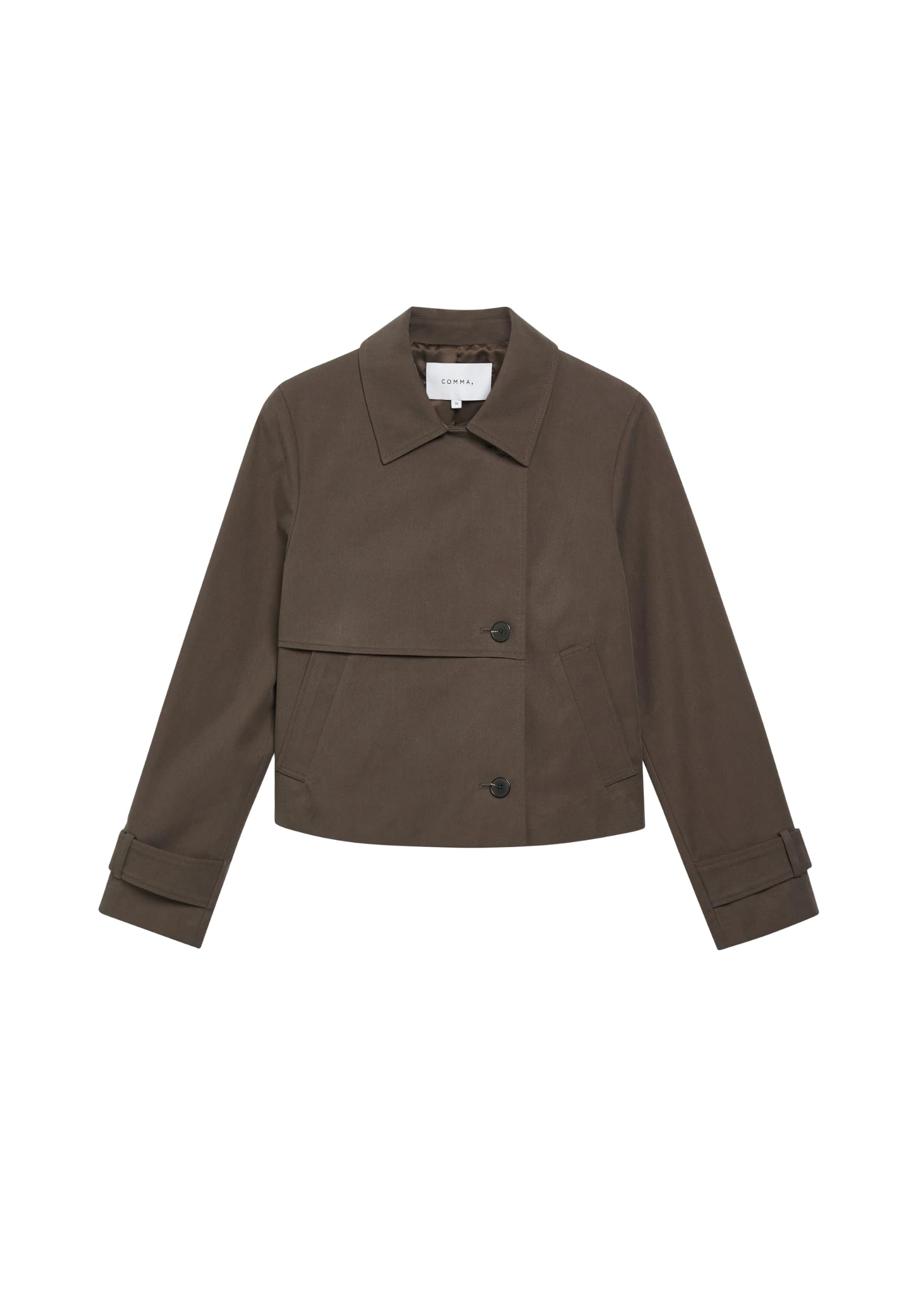 comma-indoor-jacke-boxy-beige-gr-34-mit-hemdkragen image 4
