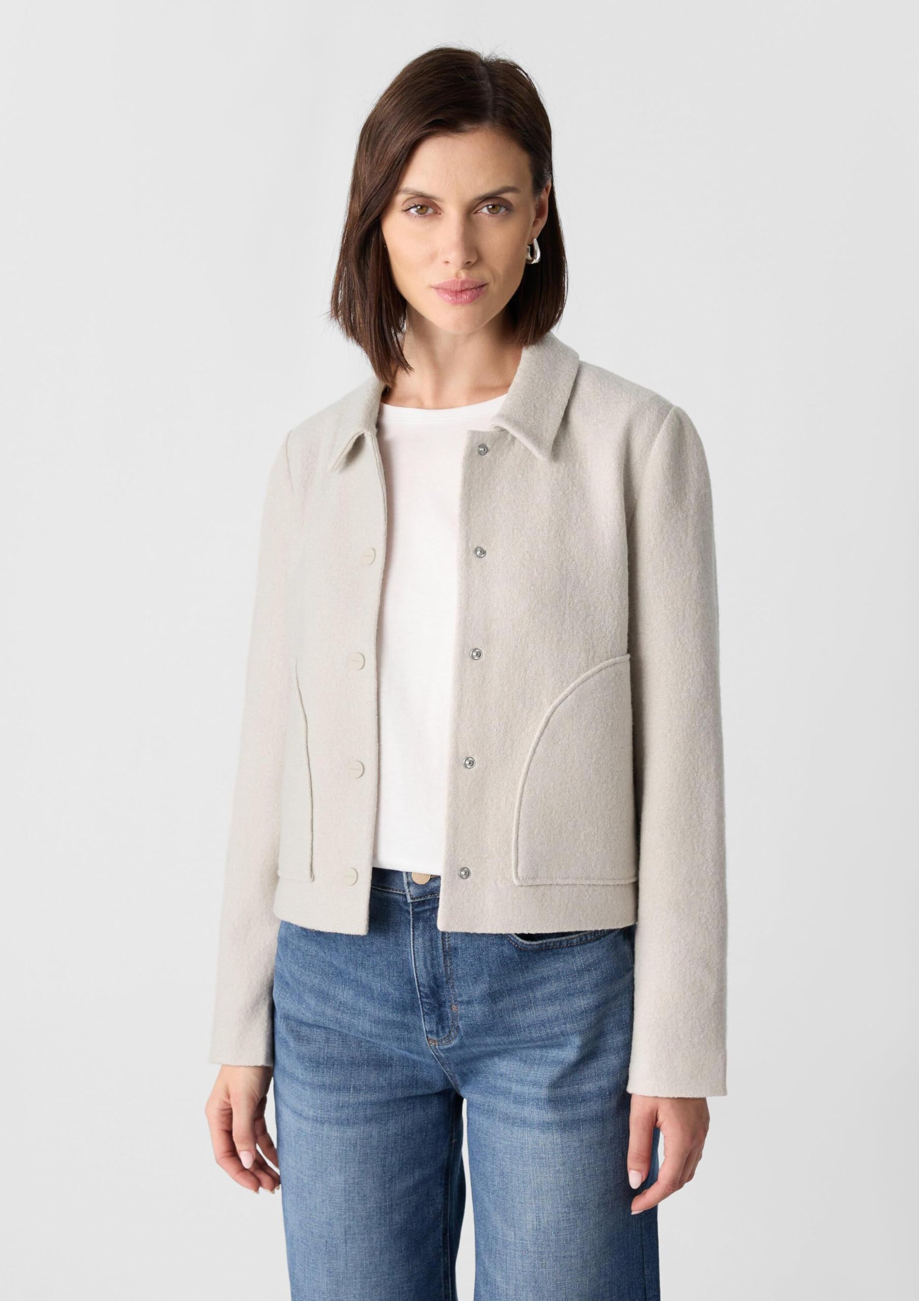 comma-kurze-jacke-aus-boiled-wool-wolljacke image 3