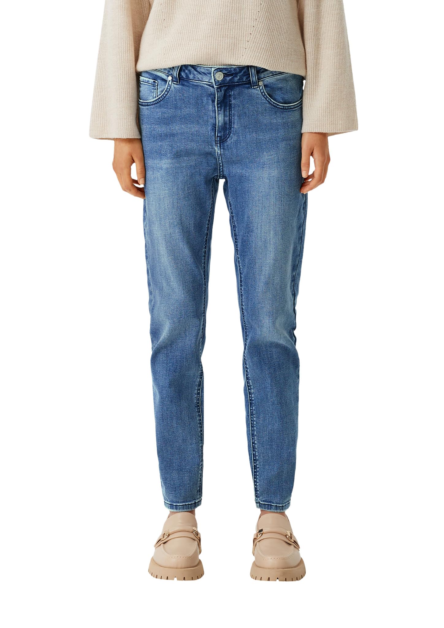 comma-regular-fit-slim-leg-jeans-denim-wascheffekt image 1