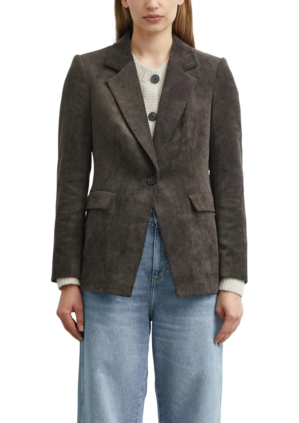 comma-damen-blazer-cord-reverskragen-gr-34-regular-fit image 1