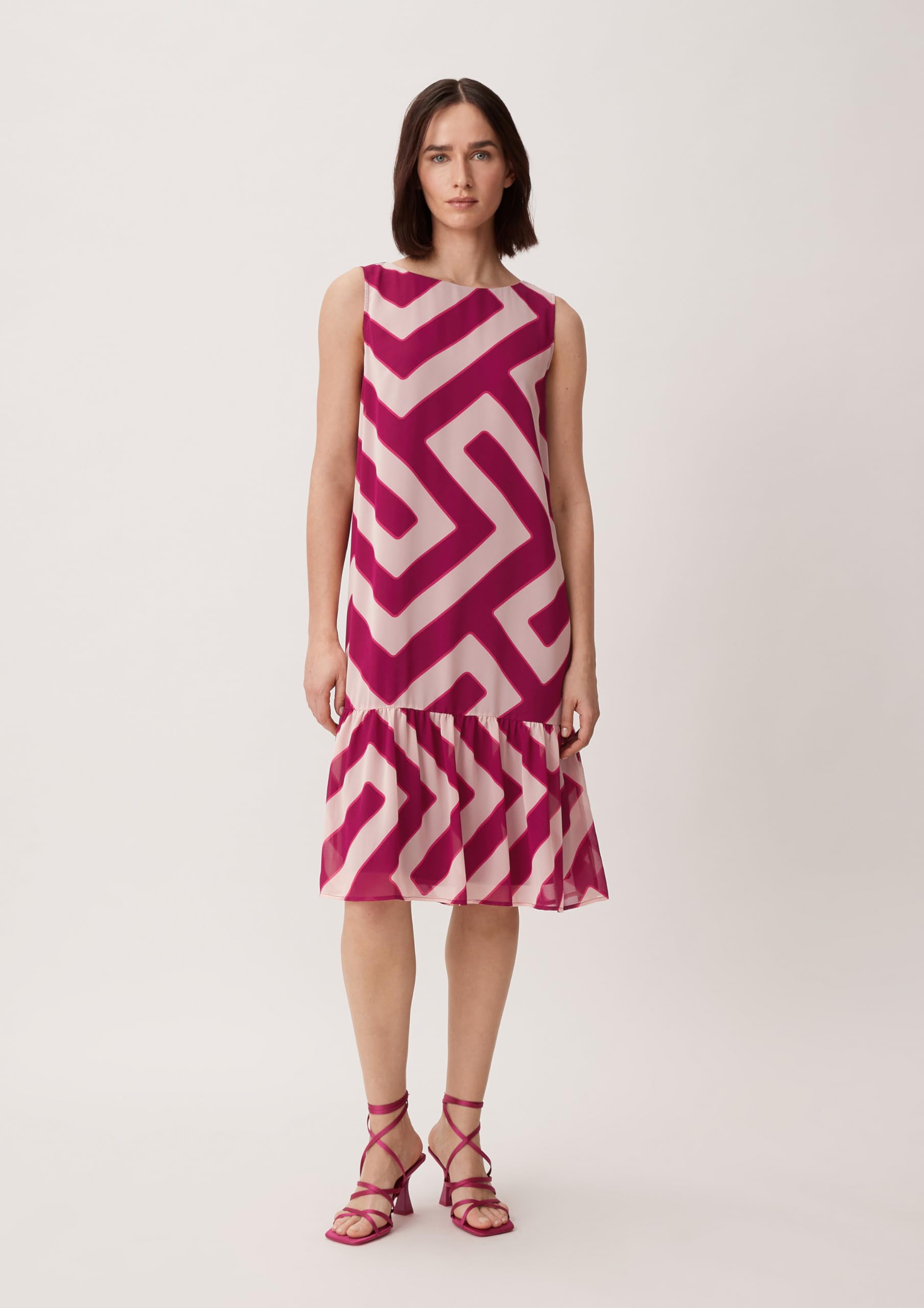 comma-dresses-midikleid-mit-volants-fuchsia-gr-34 image 6