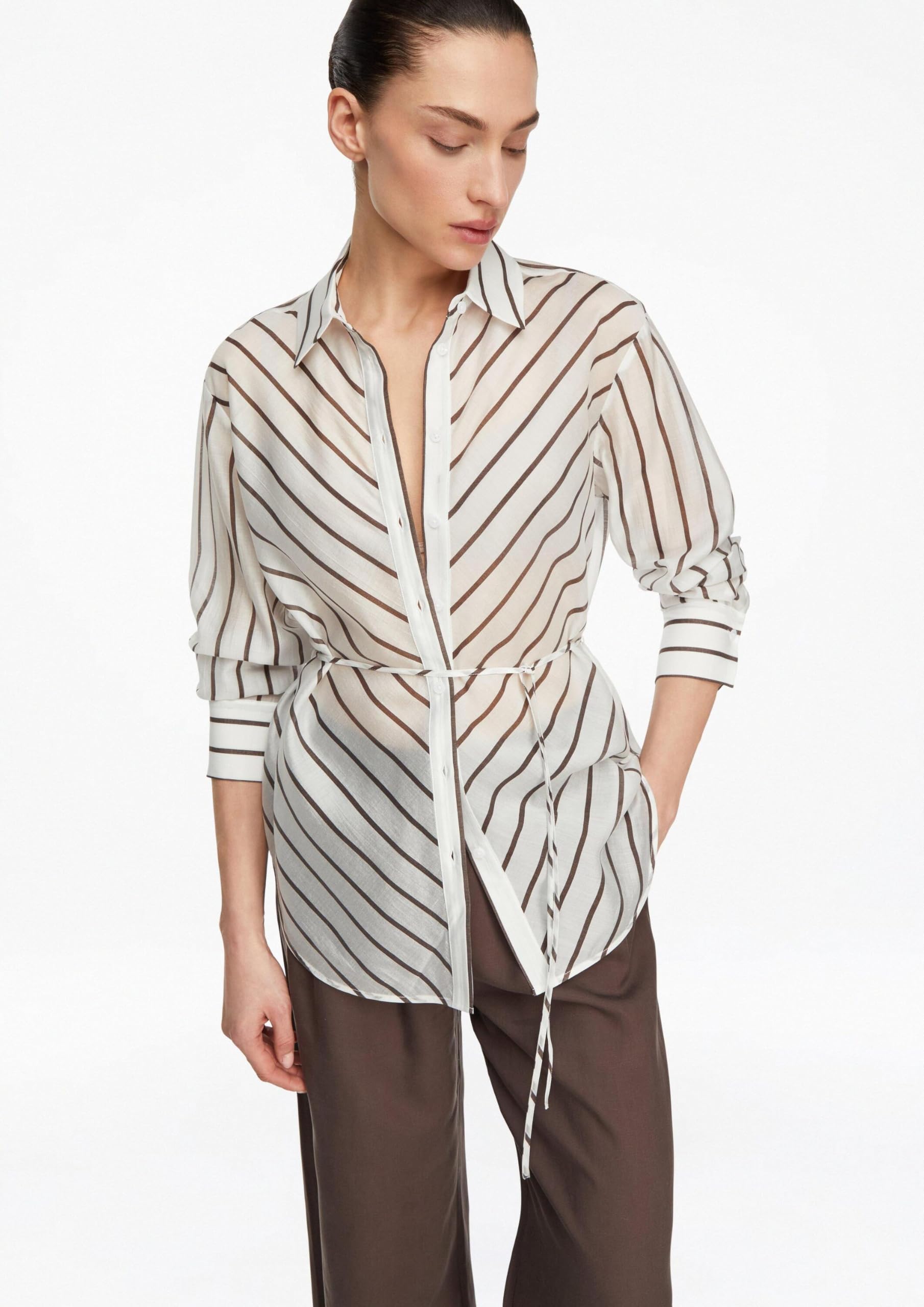comma-blouses-lyocellmix-streifenbluse-gr-e-40-g-rtel image 6