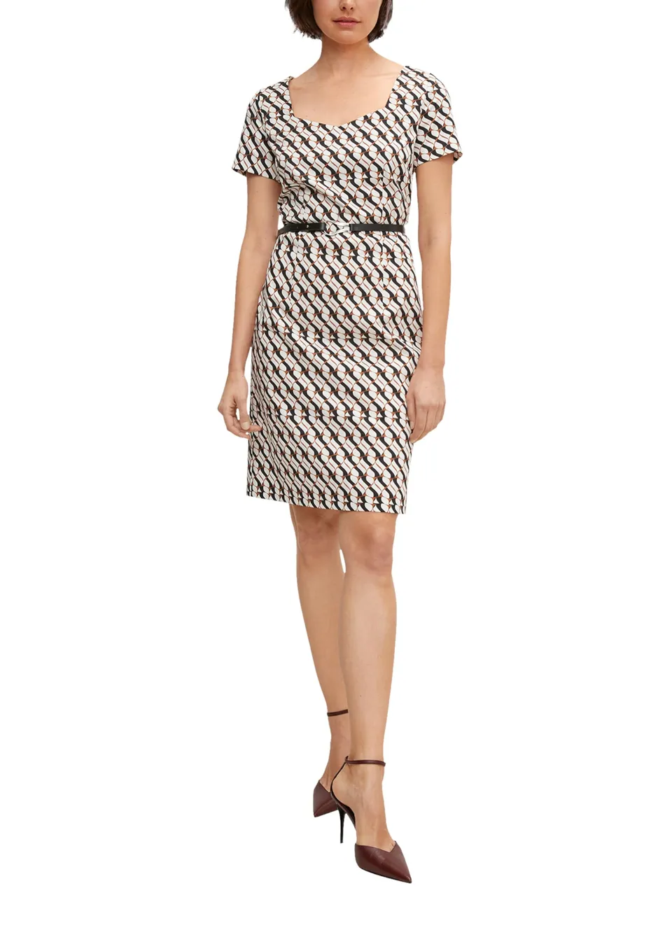 comma-dresses-business-kleid-etui-gr-40-mit-g-rtel image 1