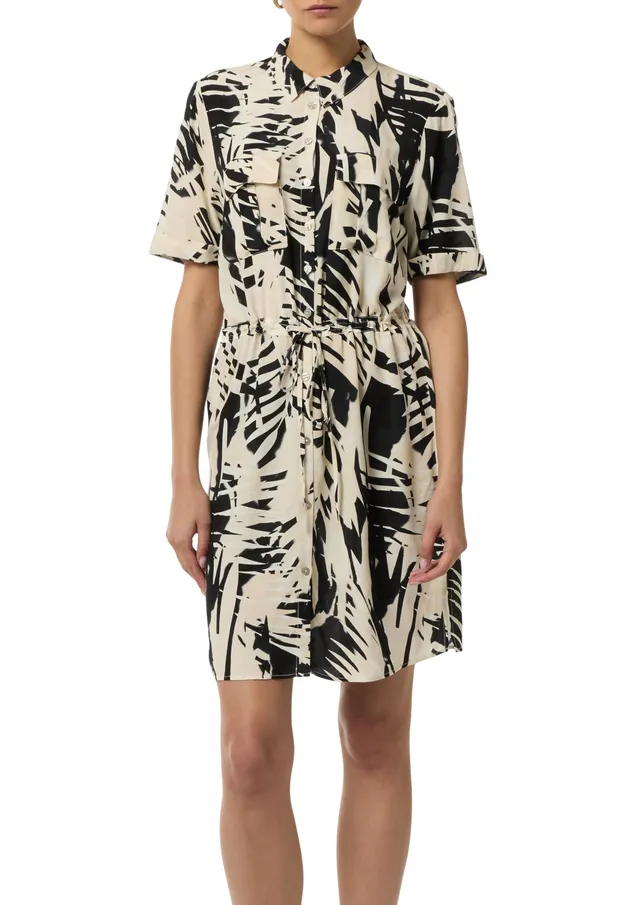 comma-blusenkleid-mit-knopfleiste-kleid-schwarz-gr-40-viskose image 1