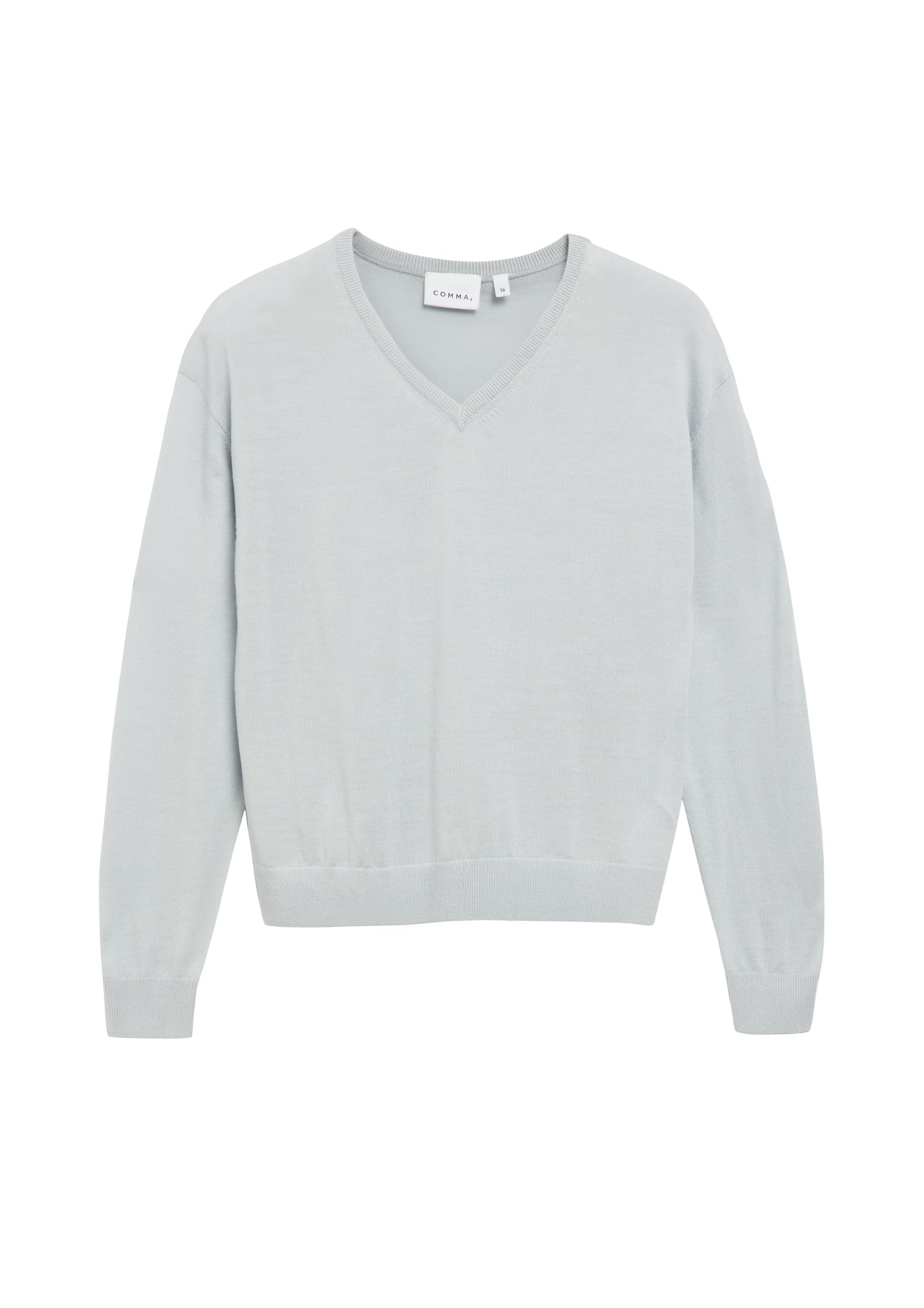 comma-strickpullover-v-ausschnitt-regular-fit-hellgrau-gr-36 image 4