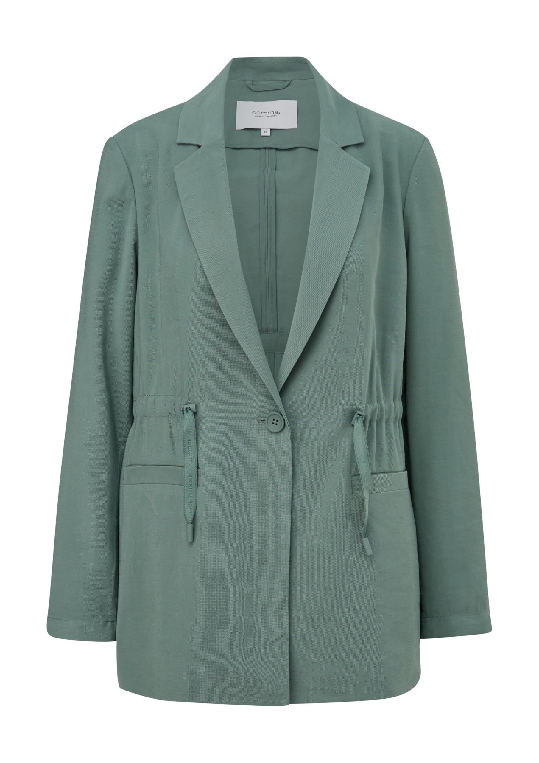 comma-viskosetwill-blazer-salbeigr-n-gr-42-damenblazer image 3