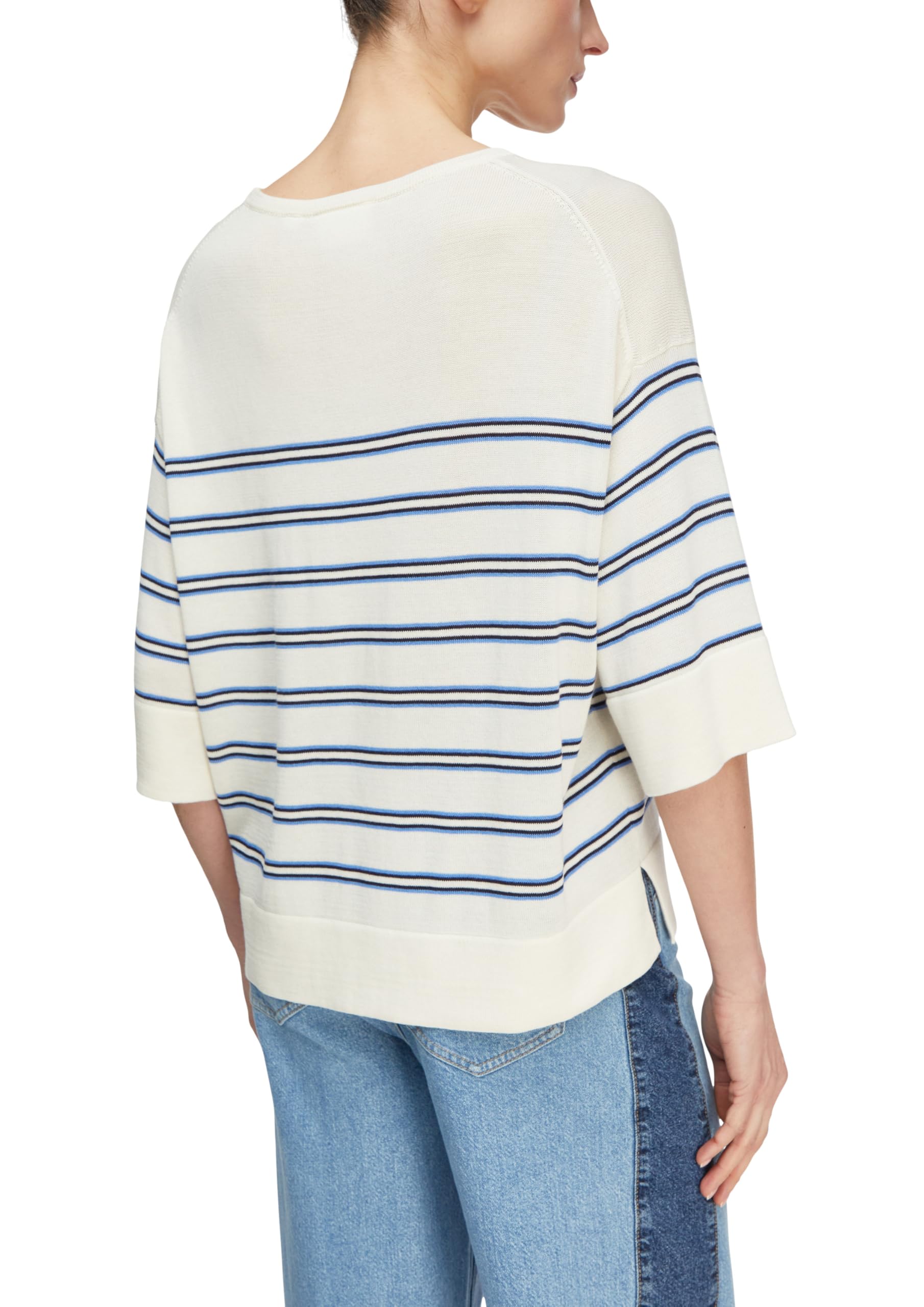 comma-knitwear-strickpullover-gestreift-kurzarm-gr-l-relaxed-fit image 2