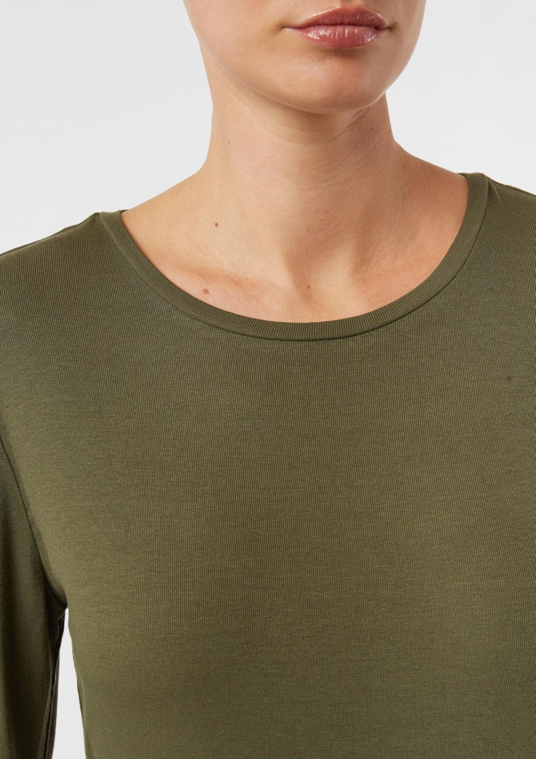 comma-longsleeve-t-shirt-schmal-44-olivgr-n-logo image 5
