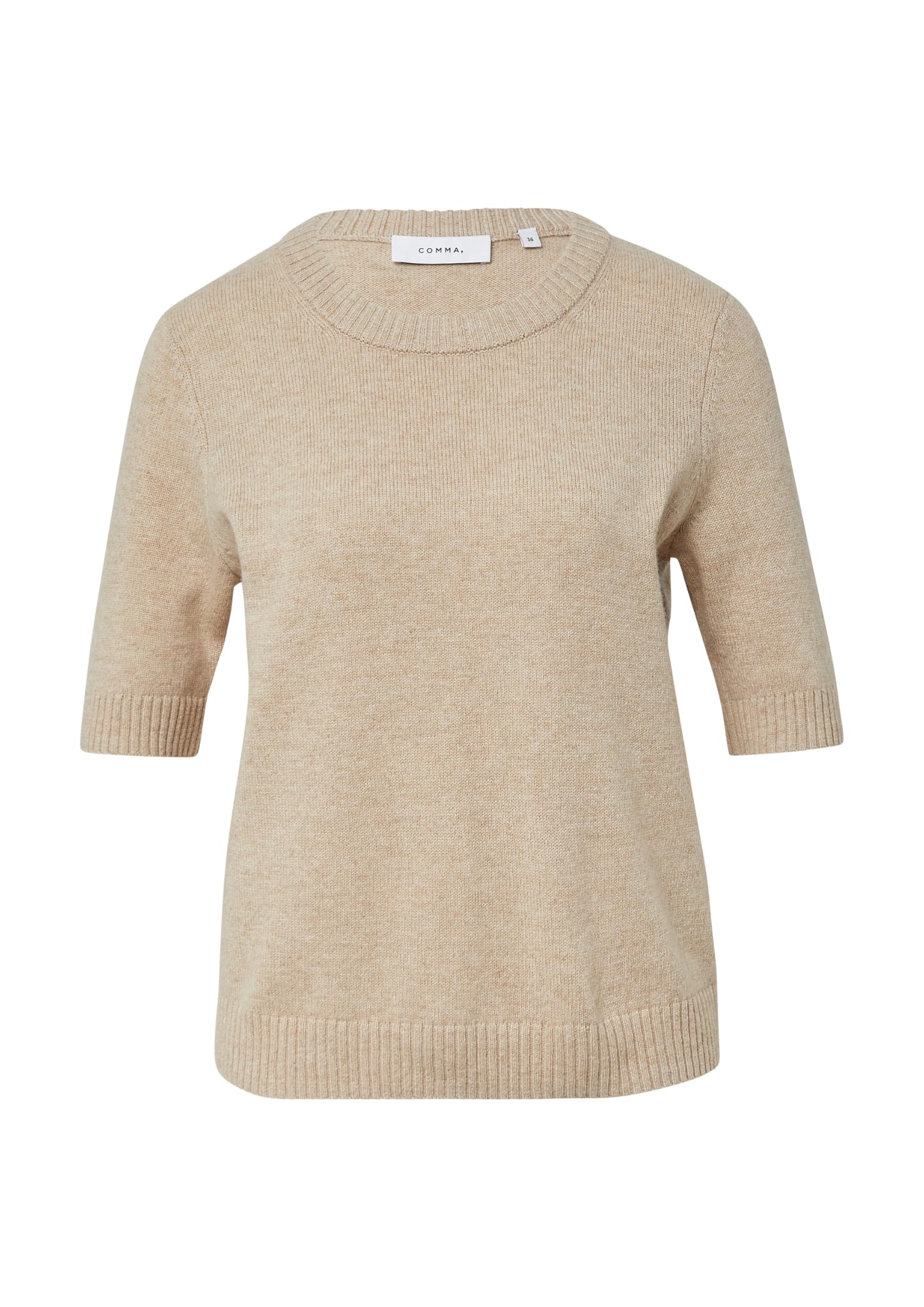 comma-knitwear-strickpullover-kurzarm-gr-44-sandfarben image 3