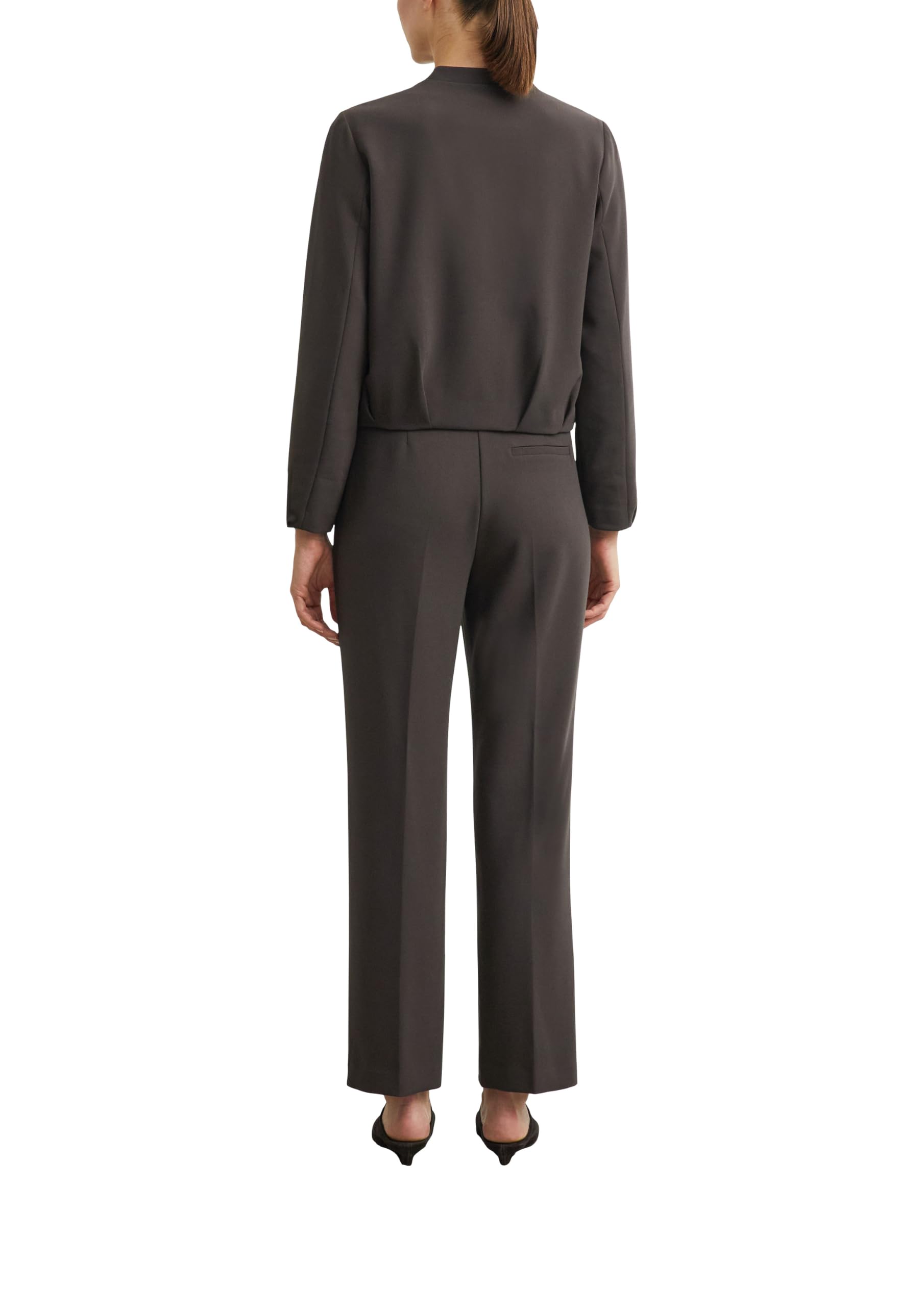 comma-trousers-hose-straight-leg-mid-rise-dunkelbraun-34 image 2
