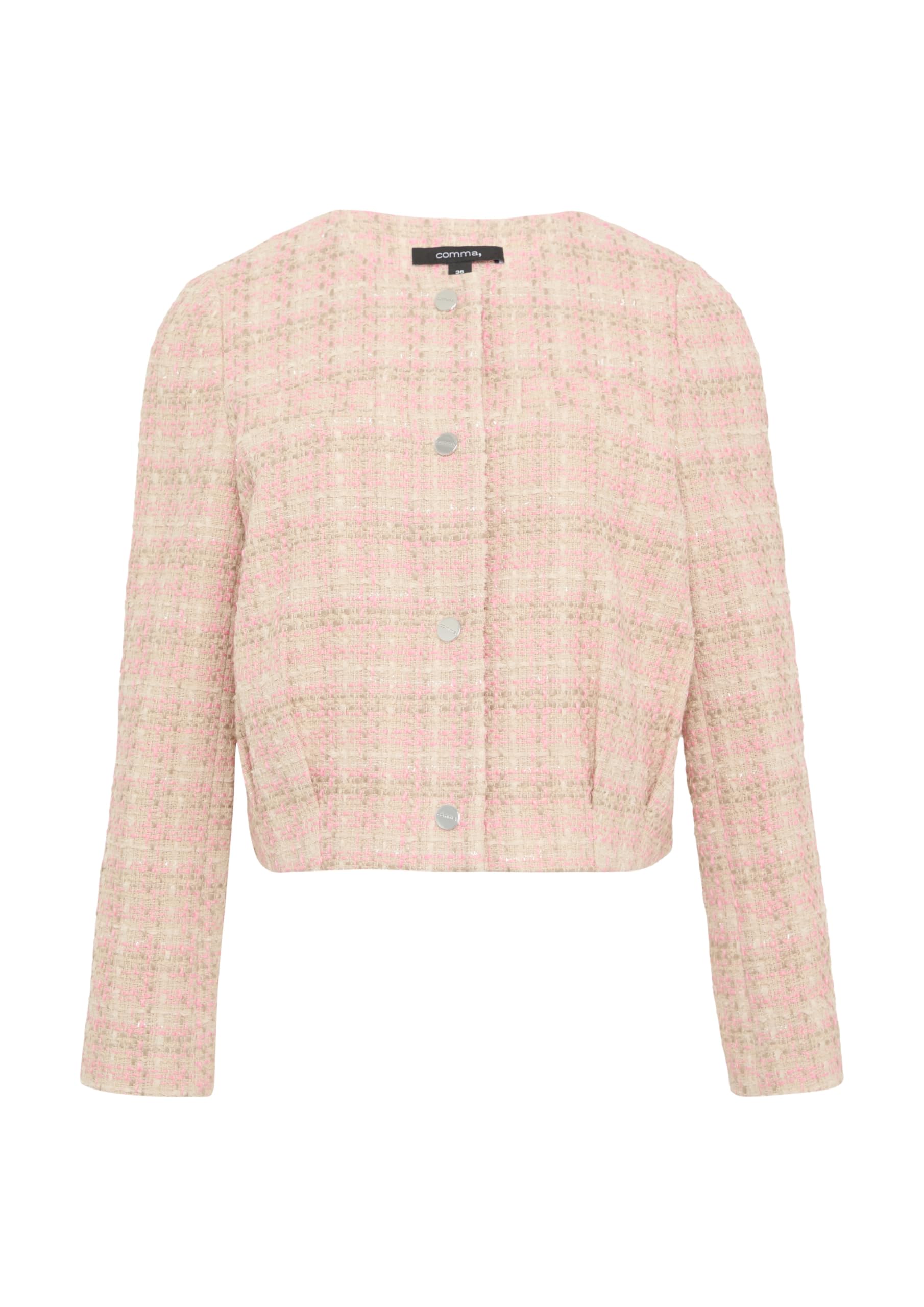 comma-tweed-jacke-im-boxy-fit-mit-rundhals image 4