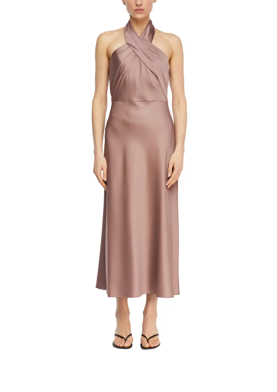 comma-satinkleid-mit-neckholder-kleid-40-altrosa image 1