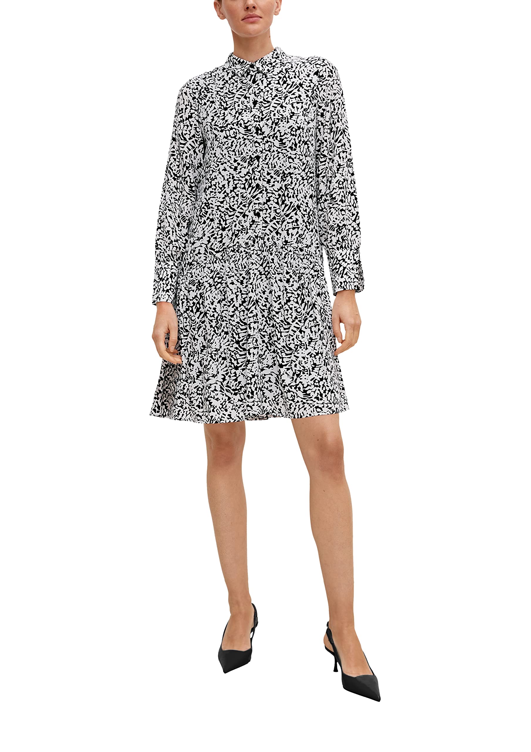 comma-kleid-damen-alltagskleid-schwarz-blau image 5