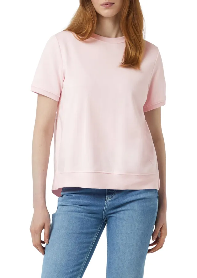 comma-blusenshirt-kurzarm-t-shirt-damen-wei-fabricmix image 1