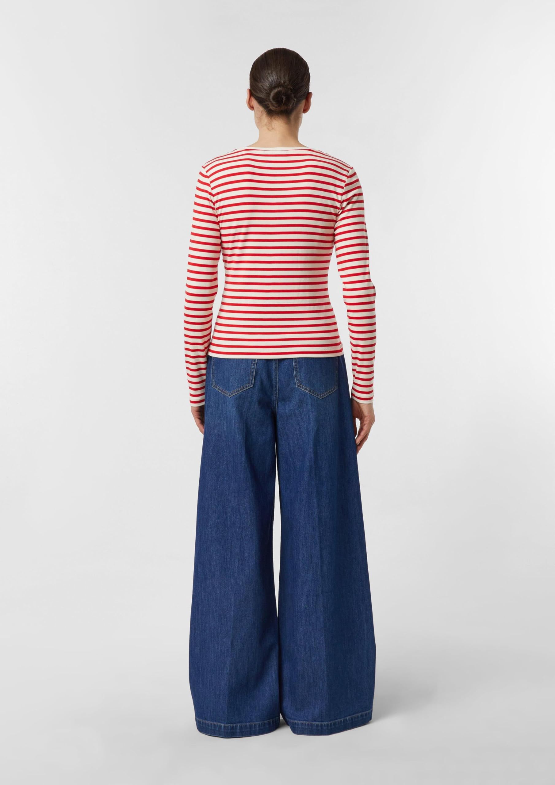 comma-t-shirt-langarm-slim-fit-damen-40-gestreift image 8